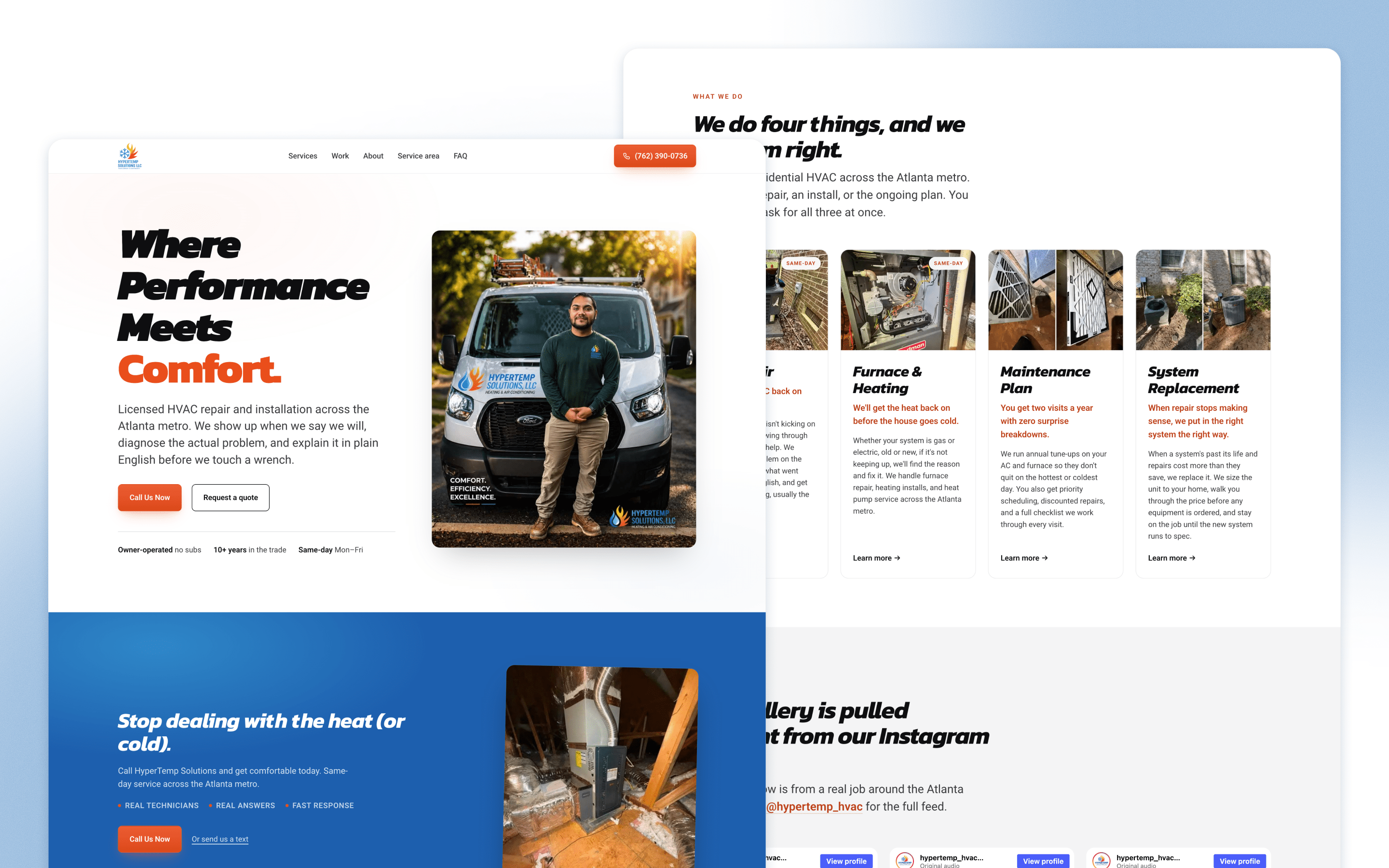 HyperTemp HVAC Solutions HVAC Website Design by Fervor Studio