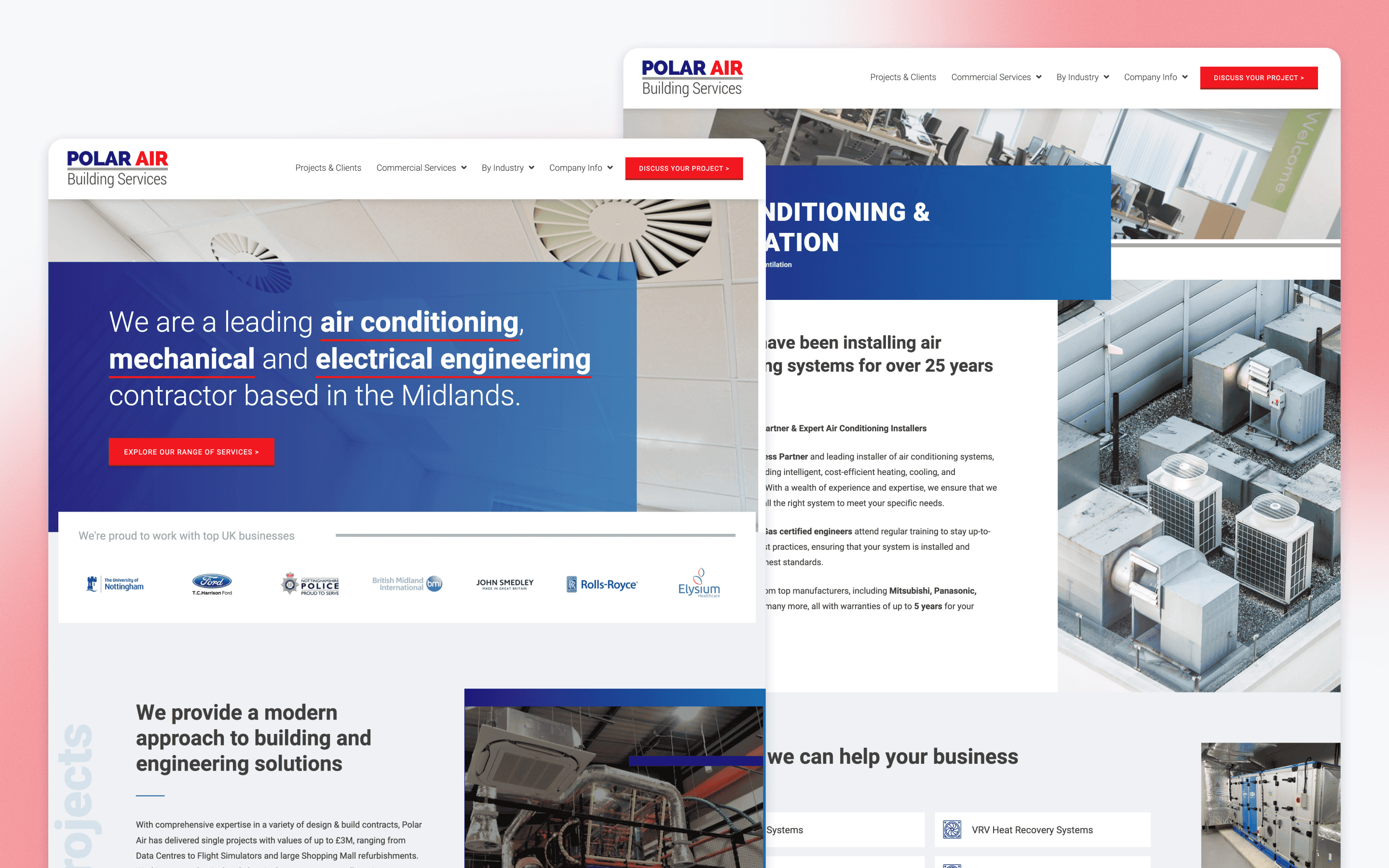 Polar Air HVAC Website Design by Creative Asset