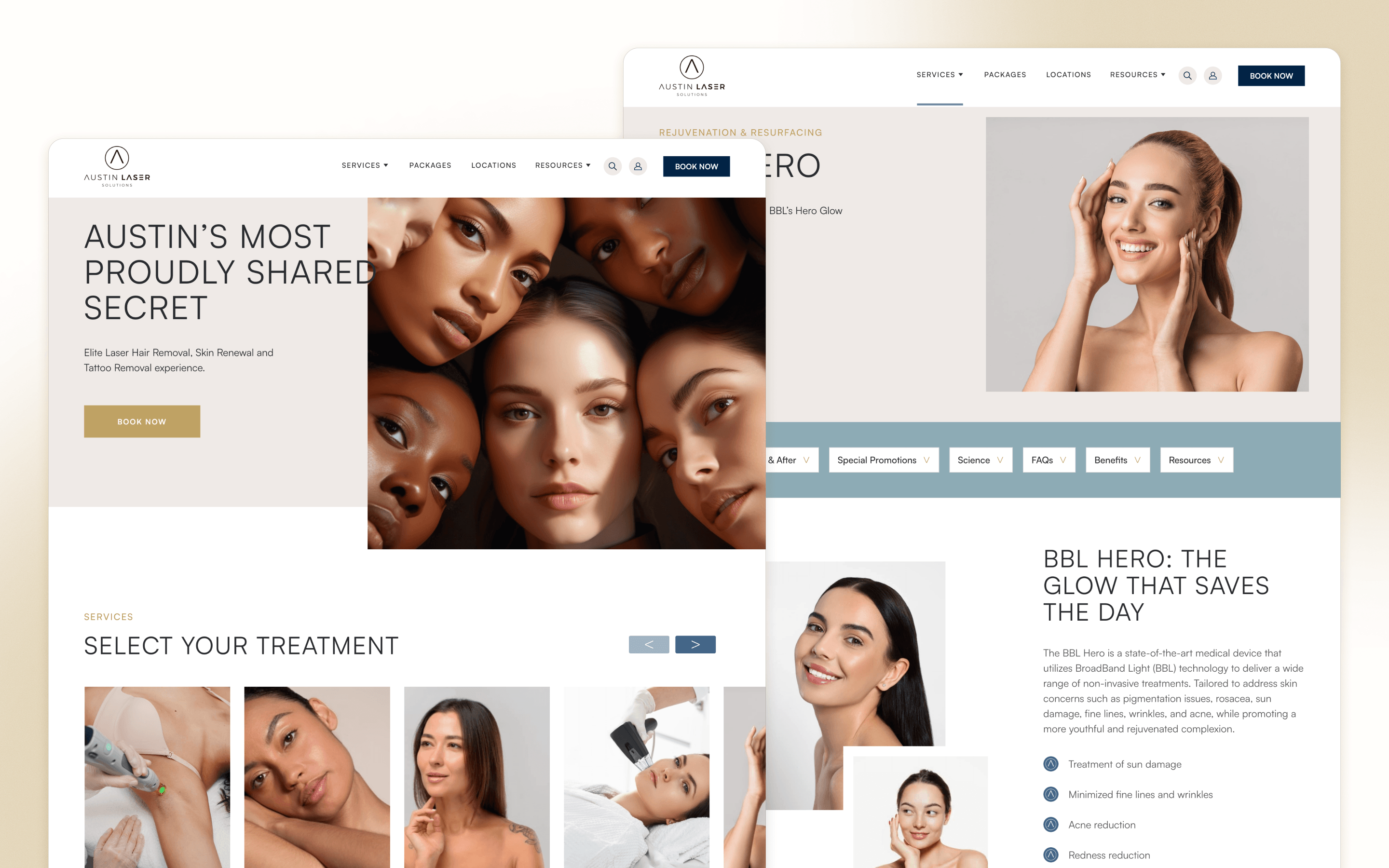 Austin Laser Solutions Med Spa Website Design by GLIDE