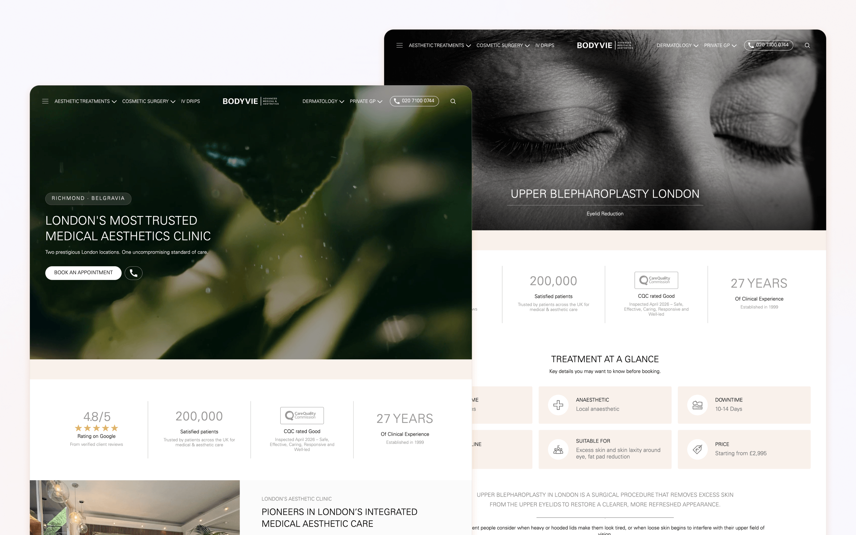 Bodyvie Med Spa Website Design by CorpStation