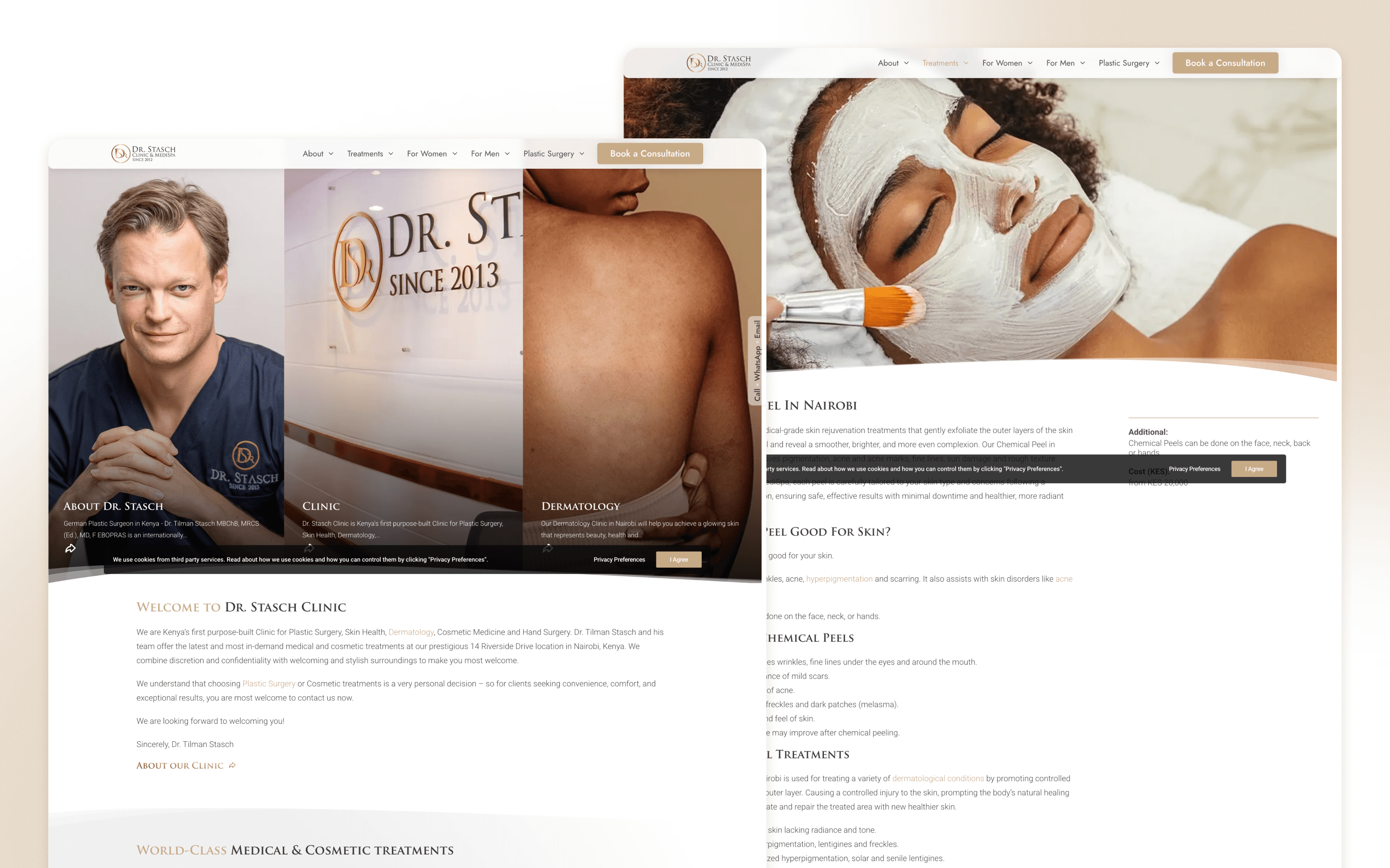 Dr. Stasch Clinic & MediSpa Med Spa Website Design by Afrecce