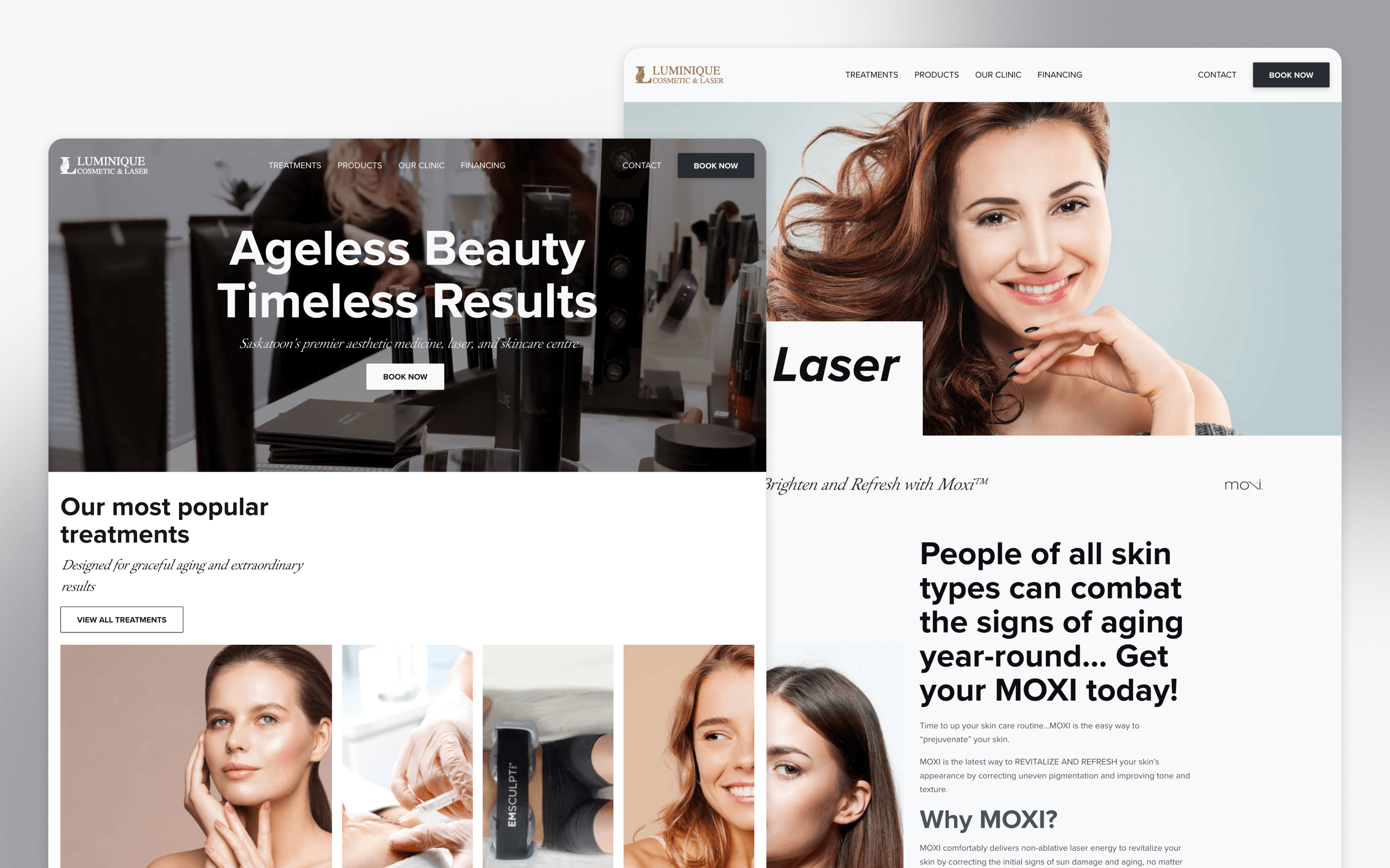 Luminique Cosmetic & Laser Med Spa Website Design by Becker Design
