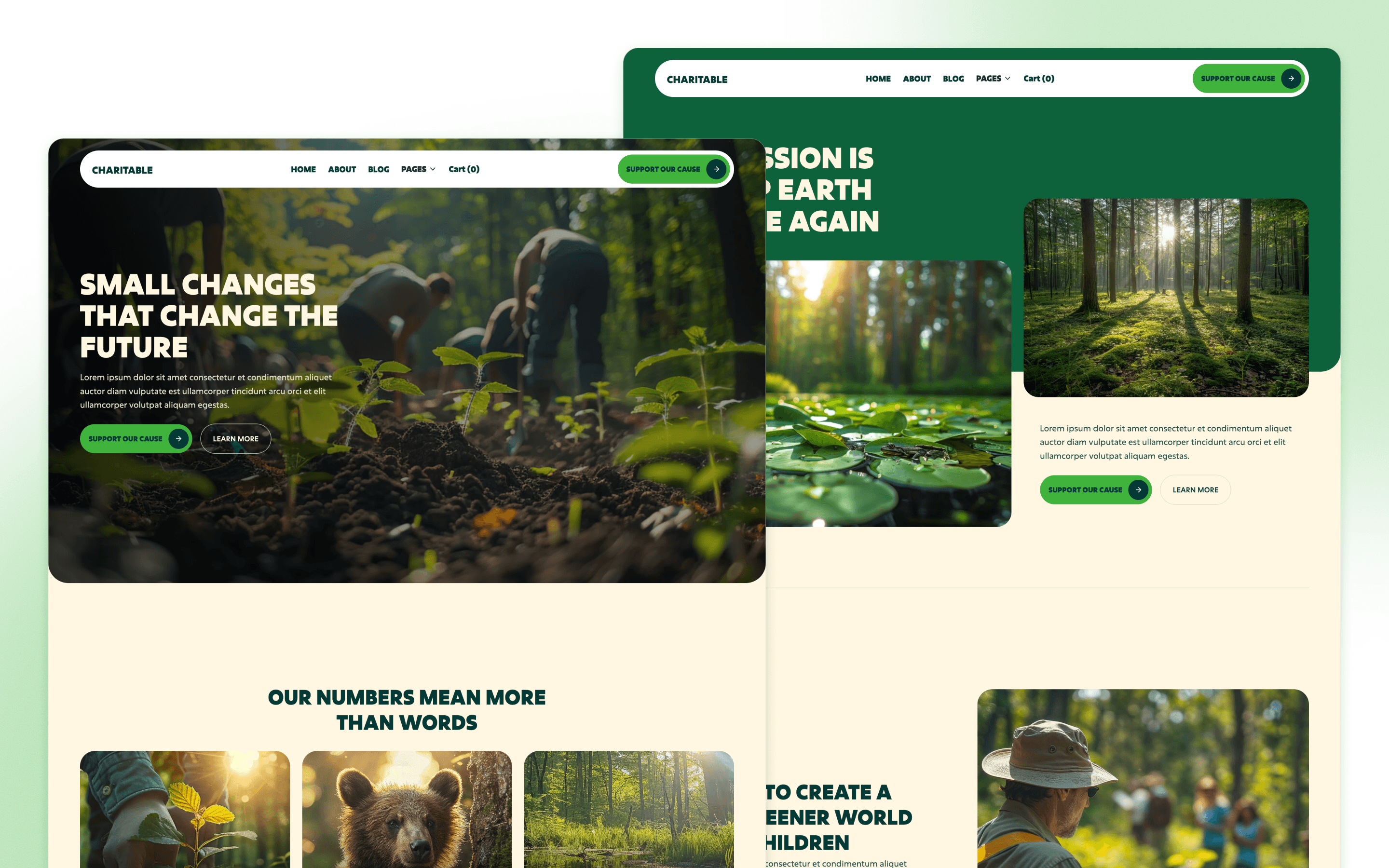 Charitable Nonprofit Website Template by BRIX Agency
