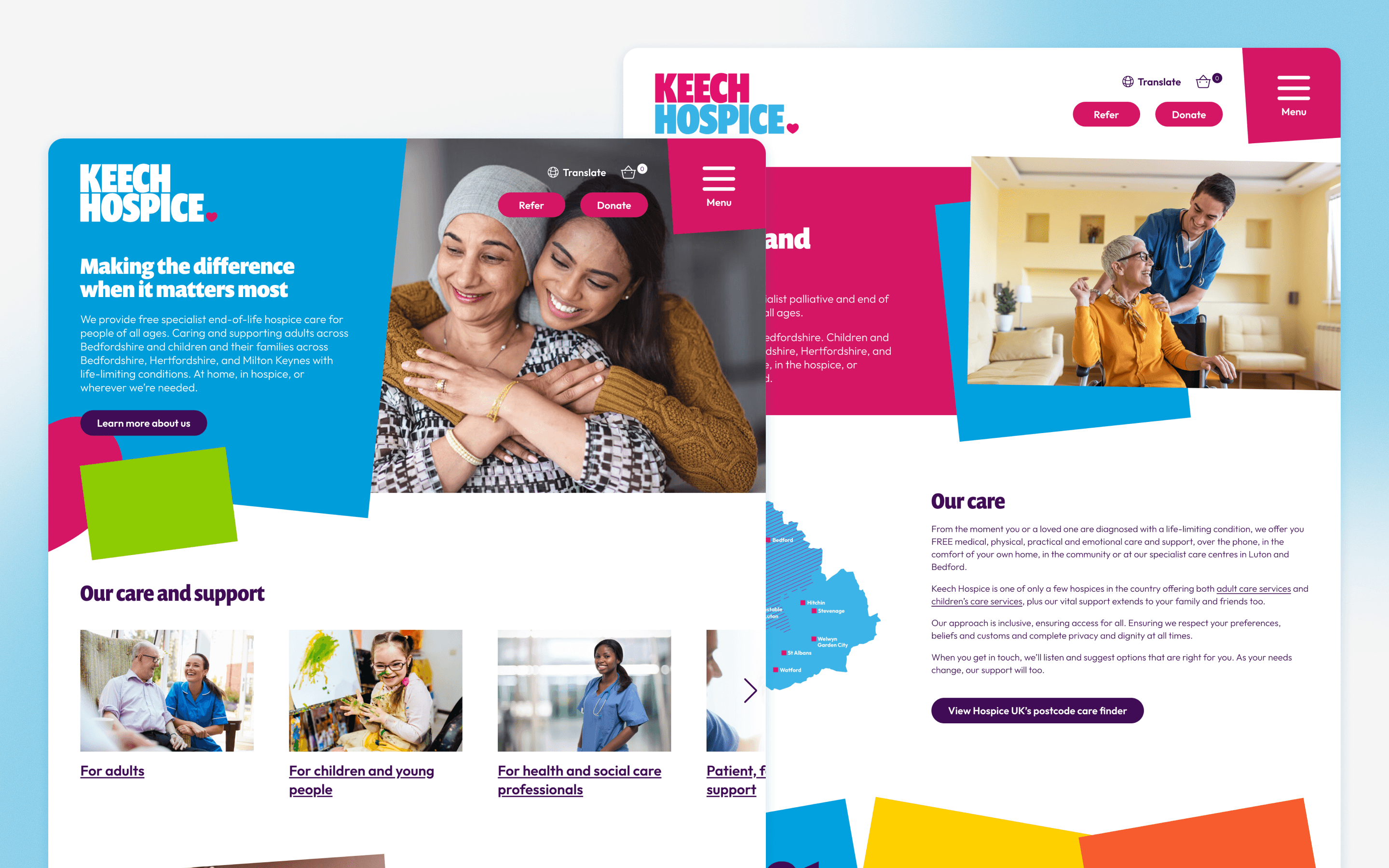 Keech Hospice Nonprofit Website Design by IE Digital