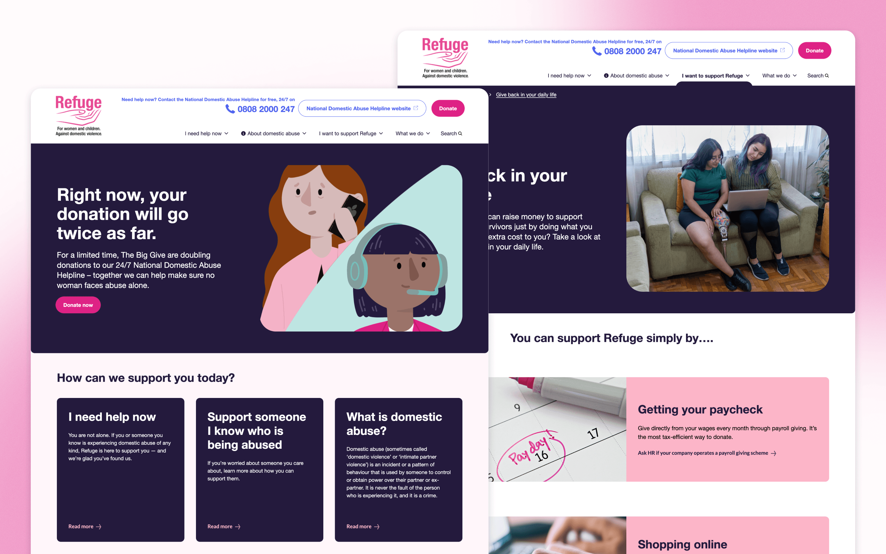 Refuge Nonprofit Website Design by Reason Digital