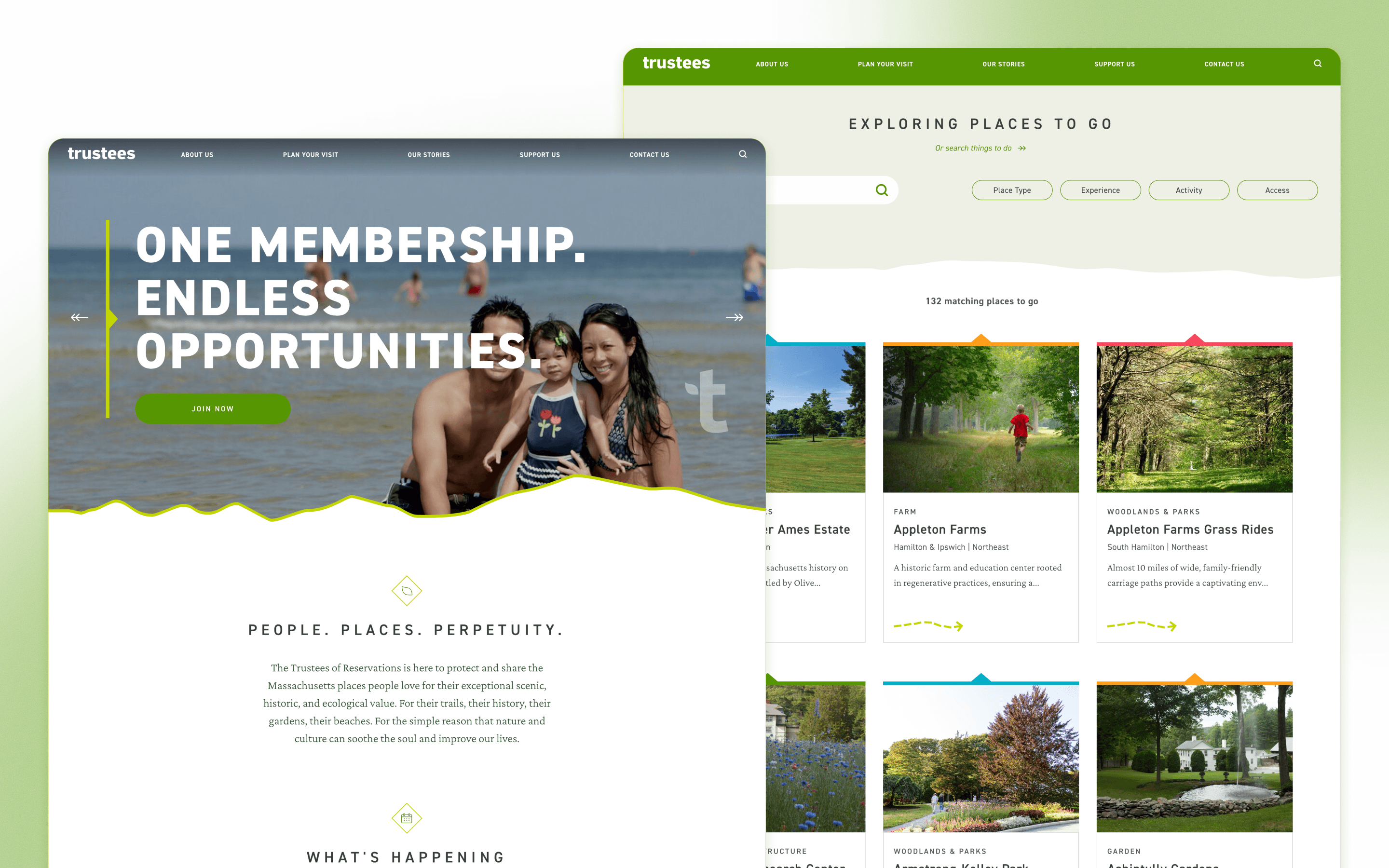 The Trustees of Reservations Nonprofit Website Design by Blue State