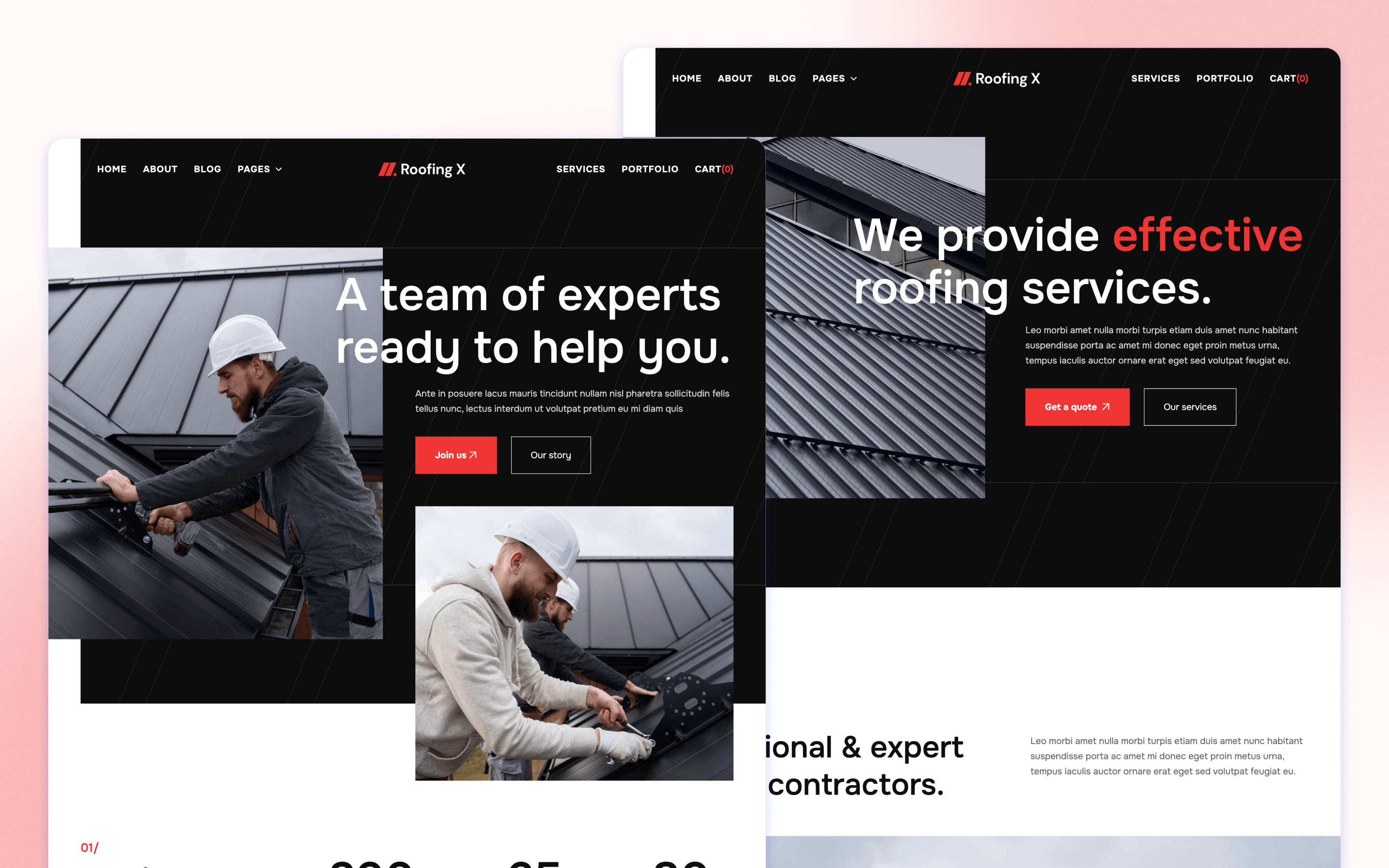 Roofing X Roofing Website Template by BRIX Agency