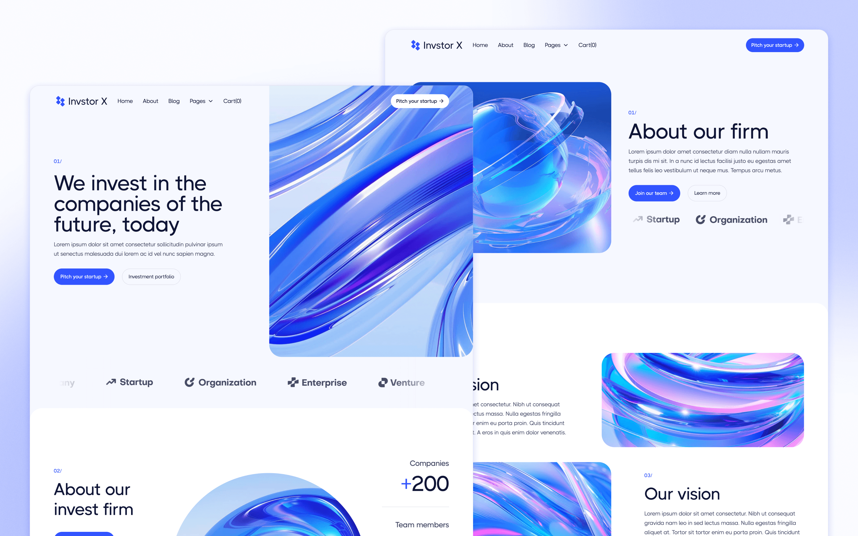 Invstor X Investment Firm Website Template by BRIX Agency