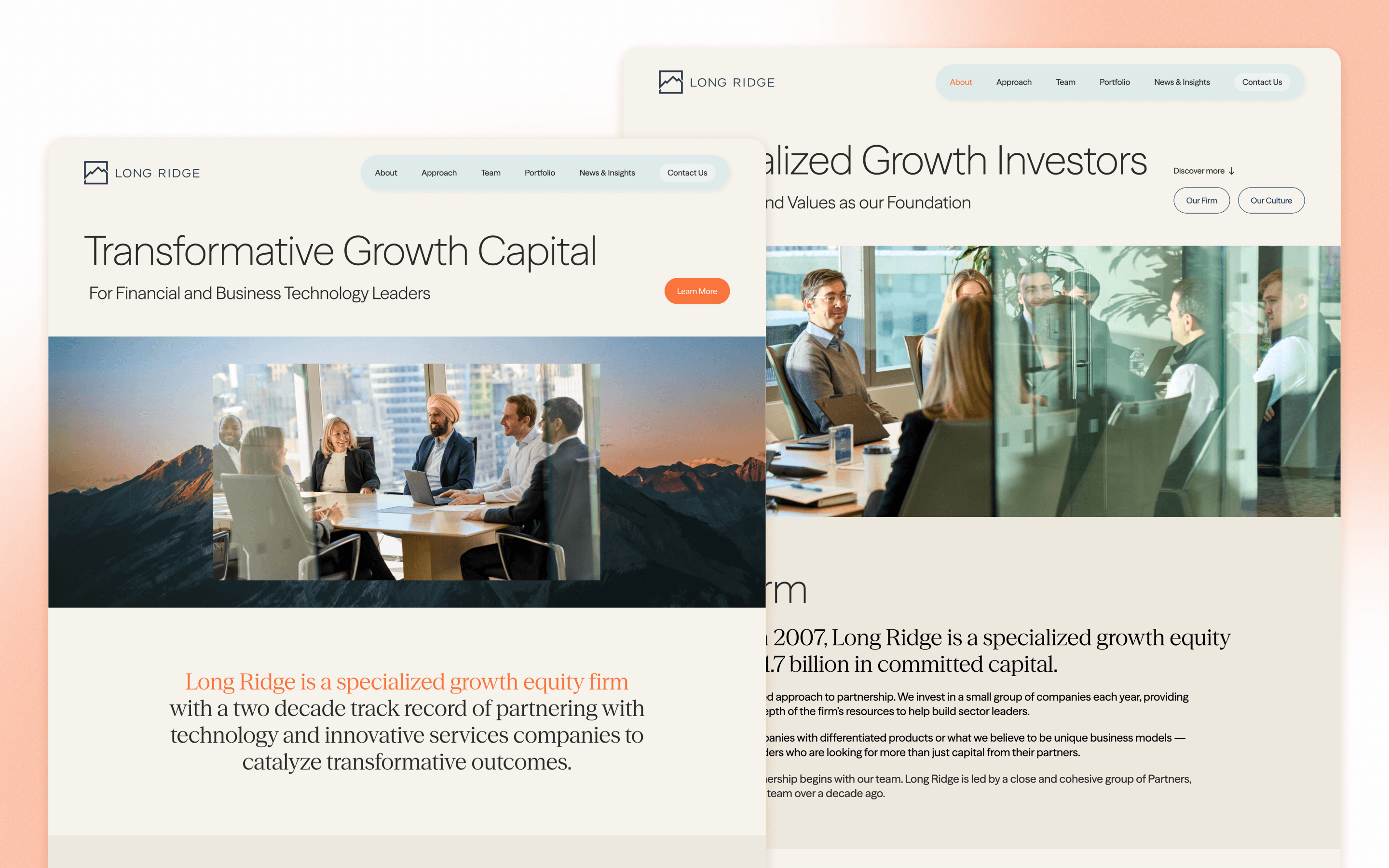 Long Ridge Equity Partners Private Equity Website Design by Durkan Group