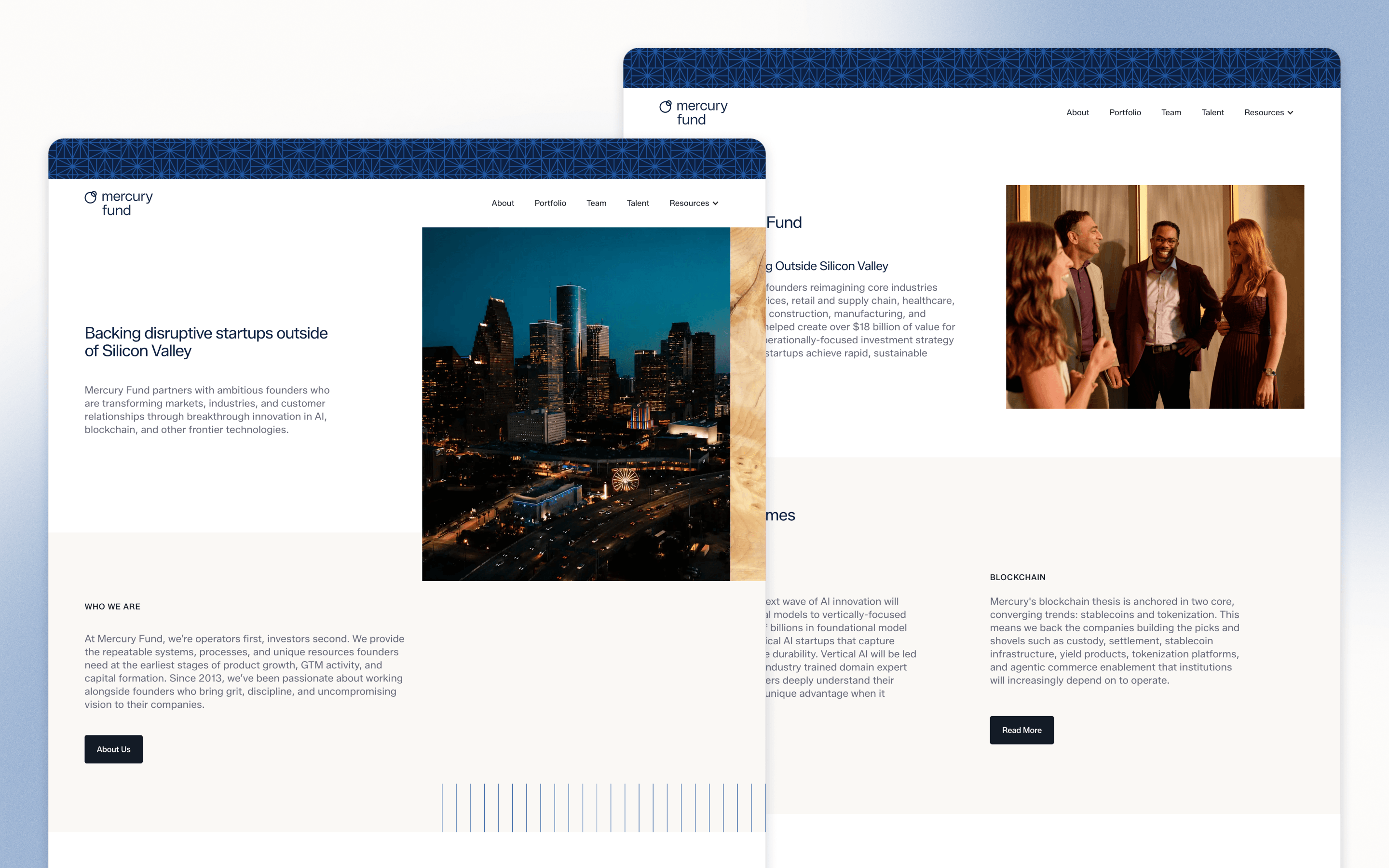 Mercury Fund Investment Firm Website Design by Darien Group