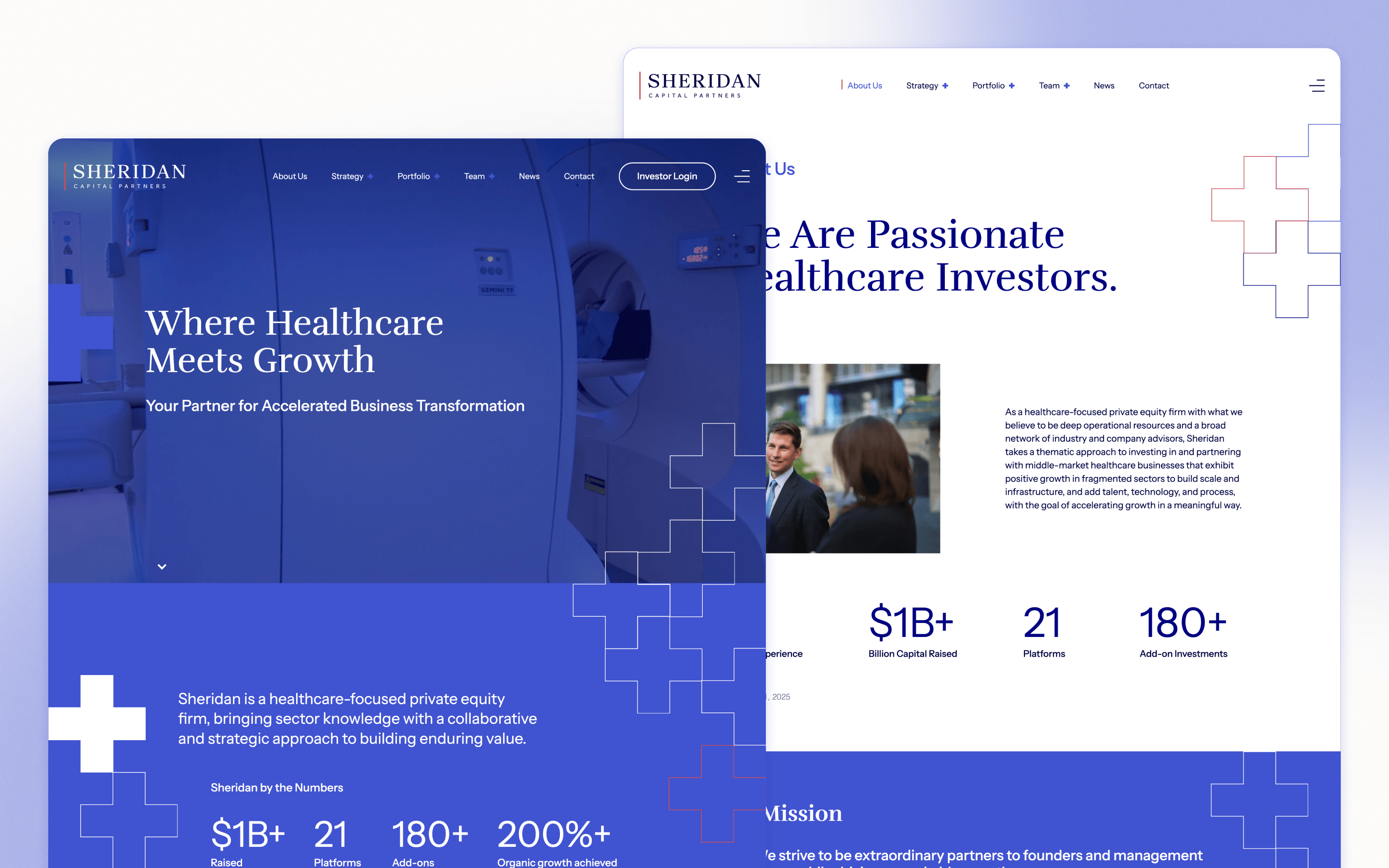 Sheridan Capital Partners Private Equity Website Design by Ajust Design