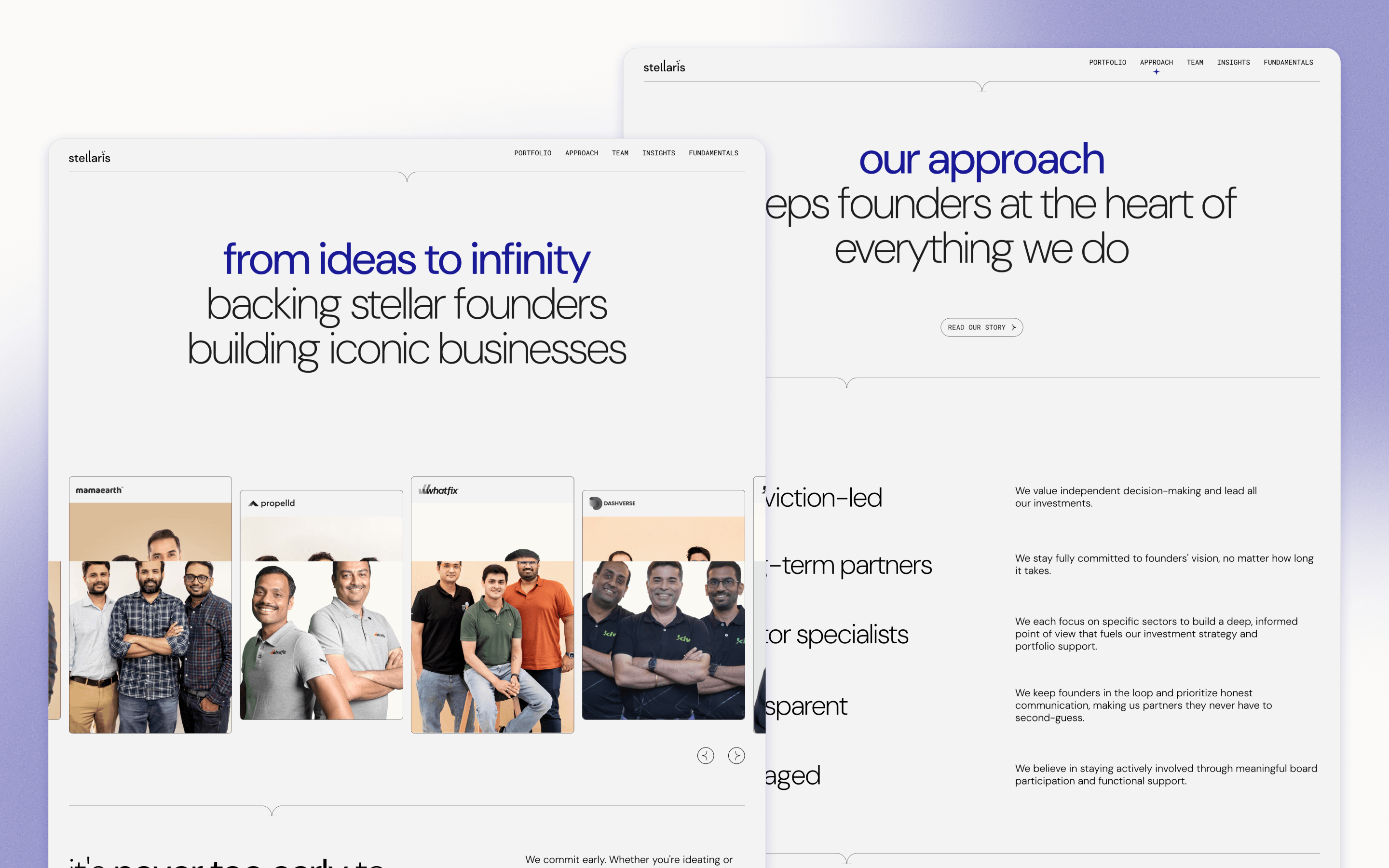Stellaris Venture Partners Venture Capital Website Design by Everything Design