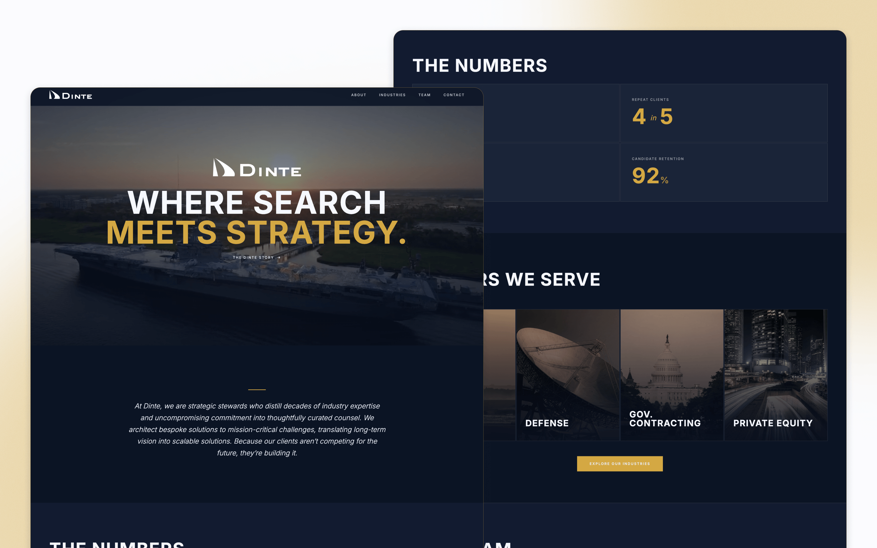 Dinte Global Recruitment Website Design by Webcoast Studio