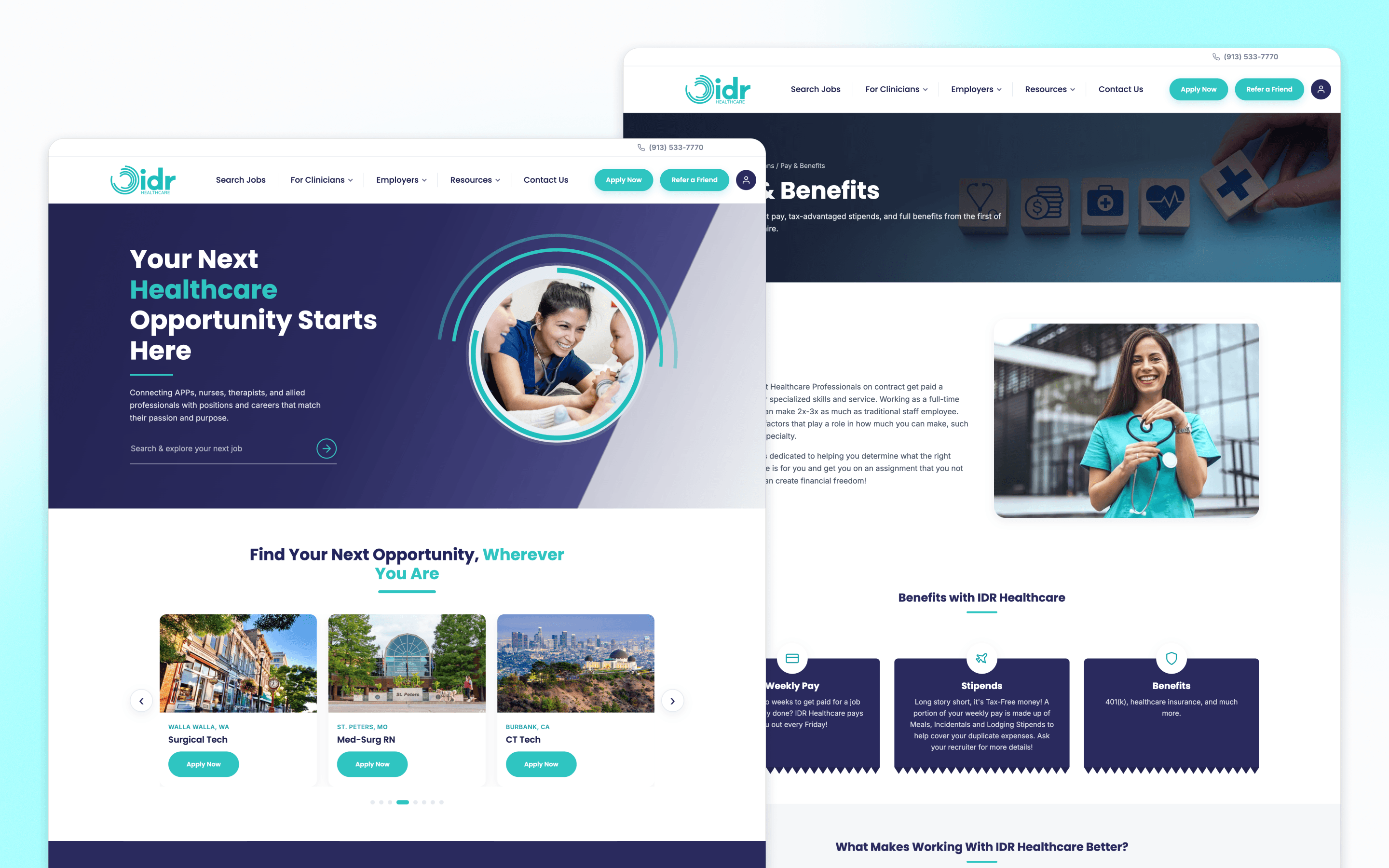 IDR Healthcare Recruitment Website Design by Staffing Future