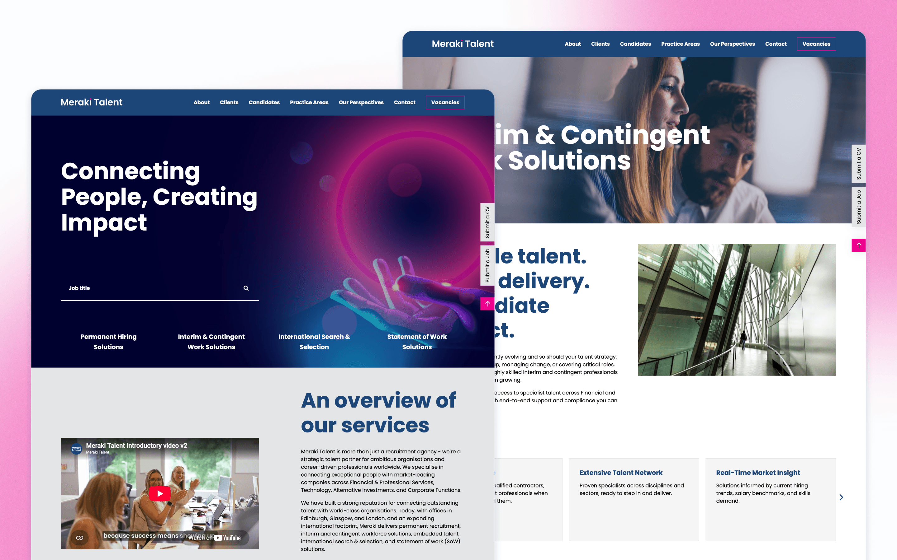 Meraki Talent Recruitment Website Design by Biff Bang Pow