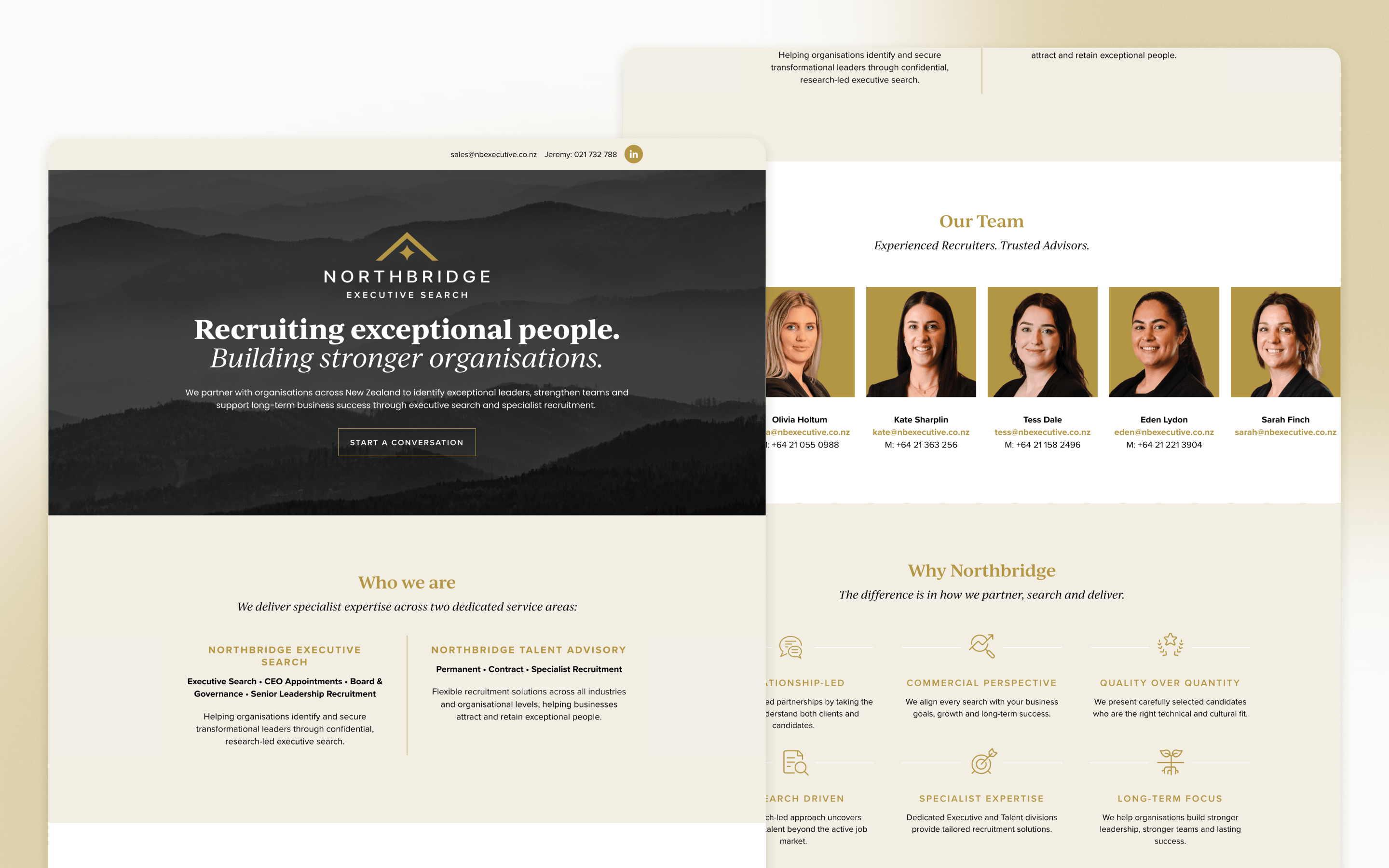 Northbridge Executive Recruitment Recruitment Website Design by Doppel