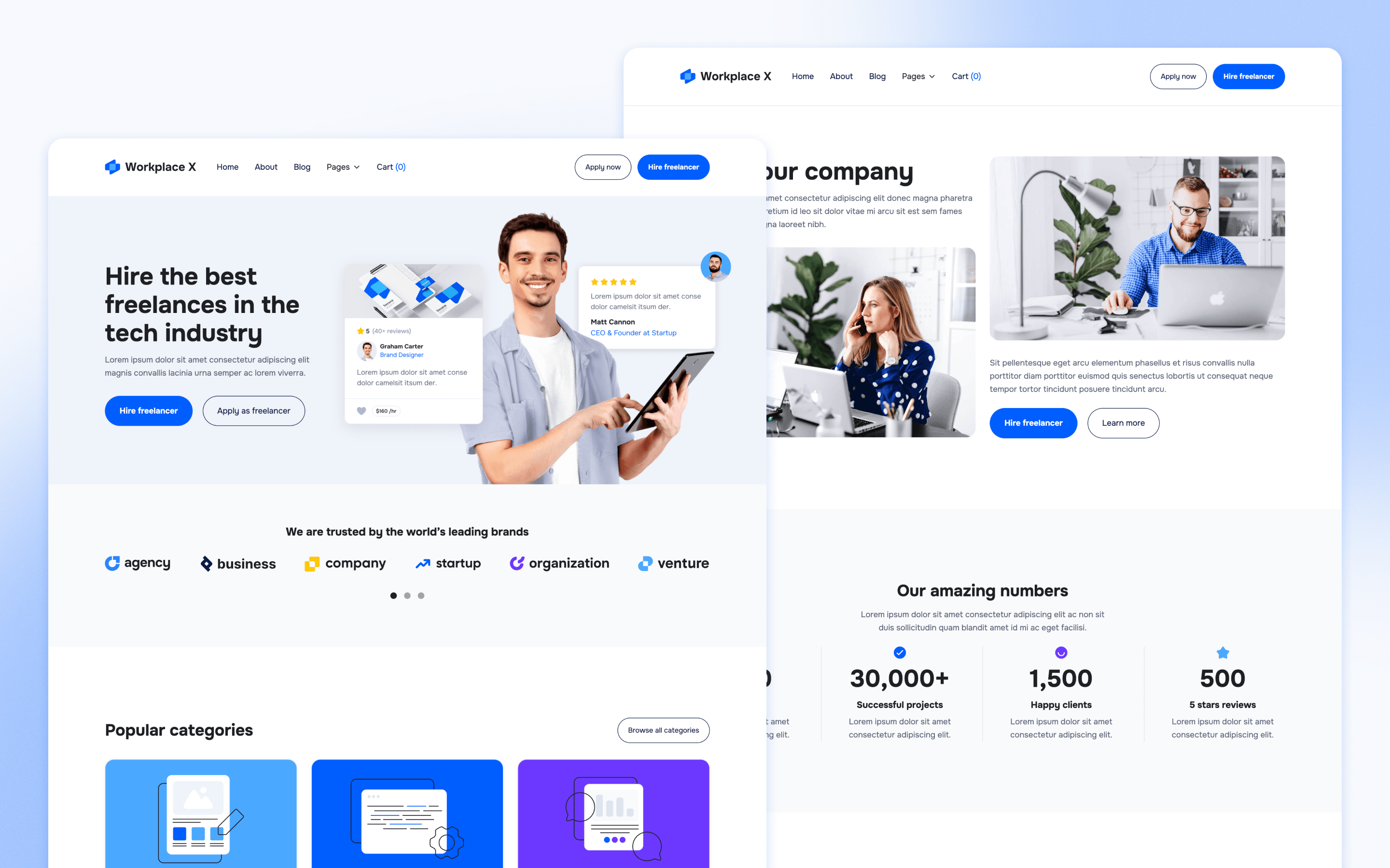 Workplace X Talent Marketplace Website Template by BRIX Agency