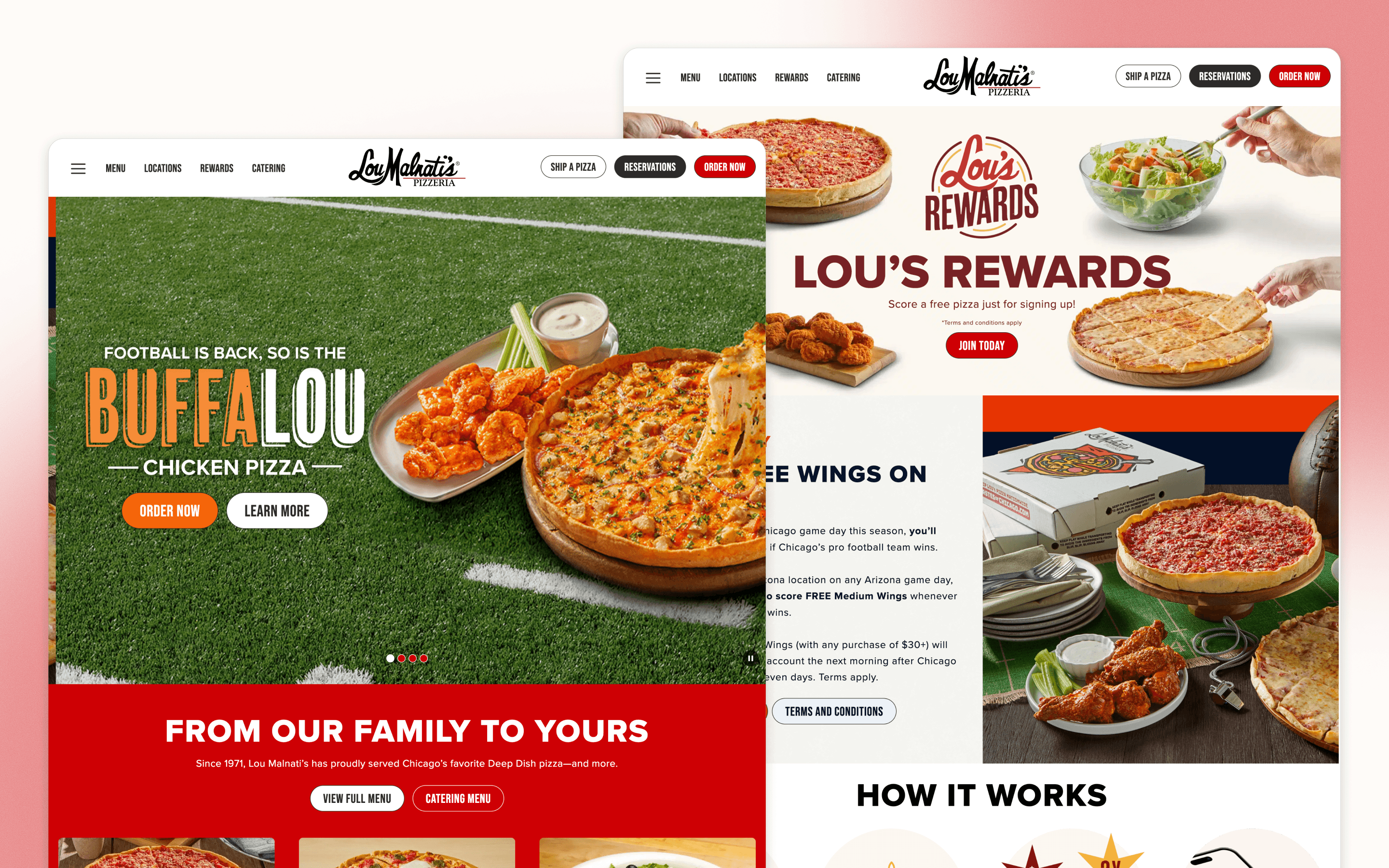Lou Malnati’s Current Restaurant Website