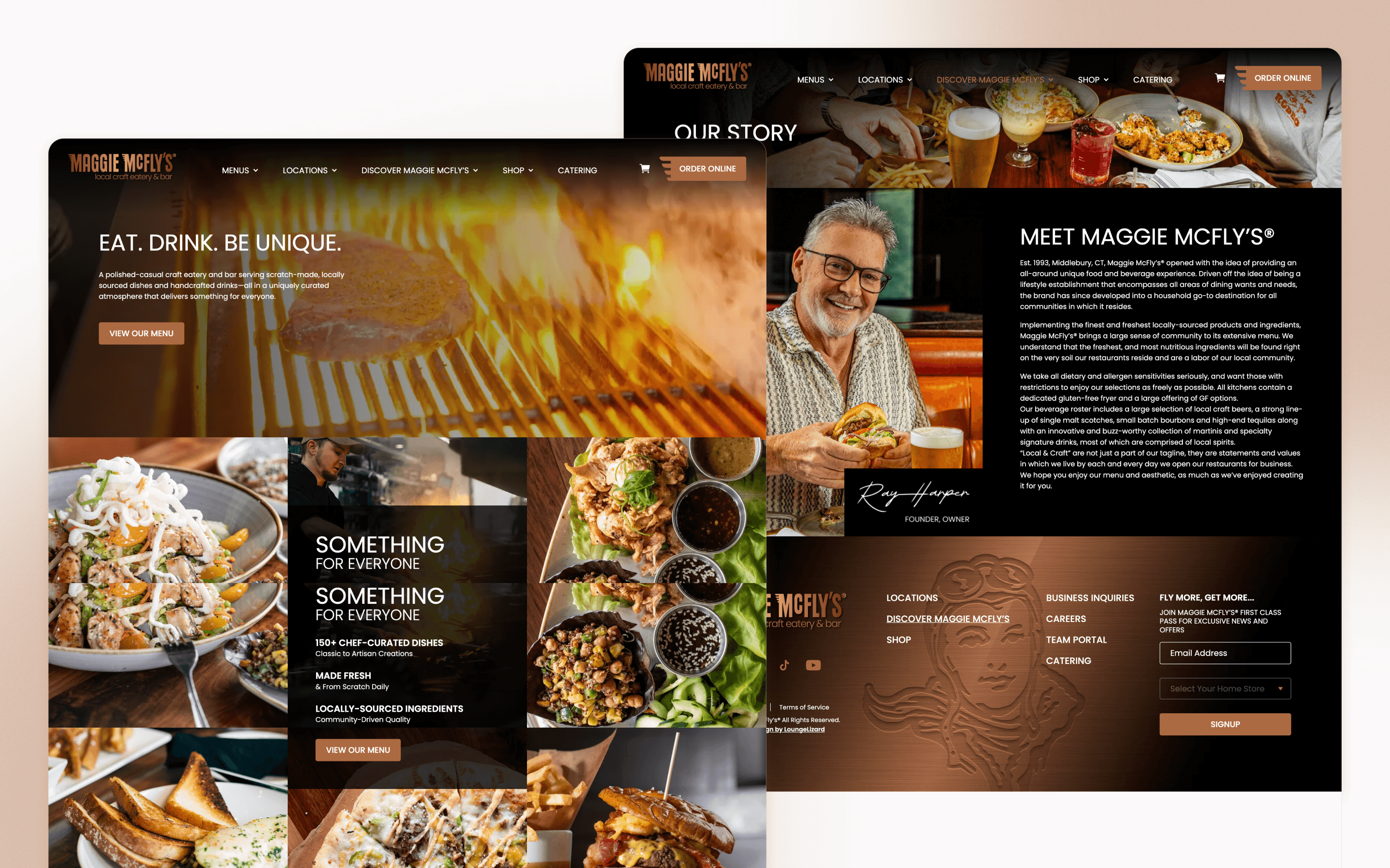 Maggie McFly’s Restaurant Website Design by Lounge Lizard