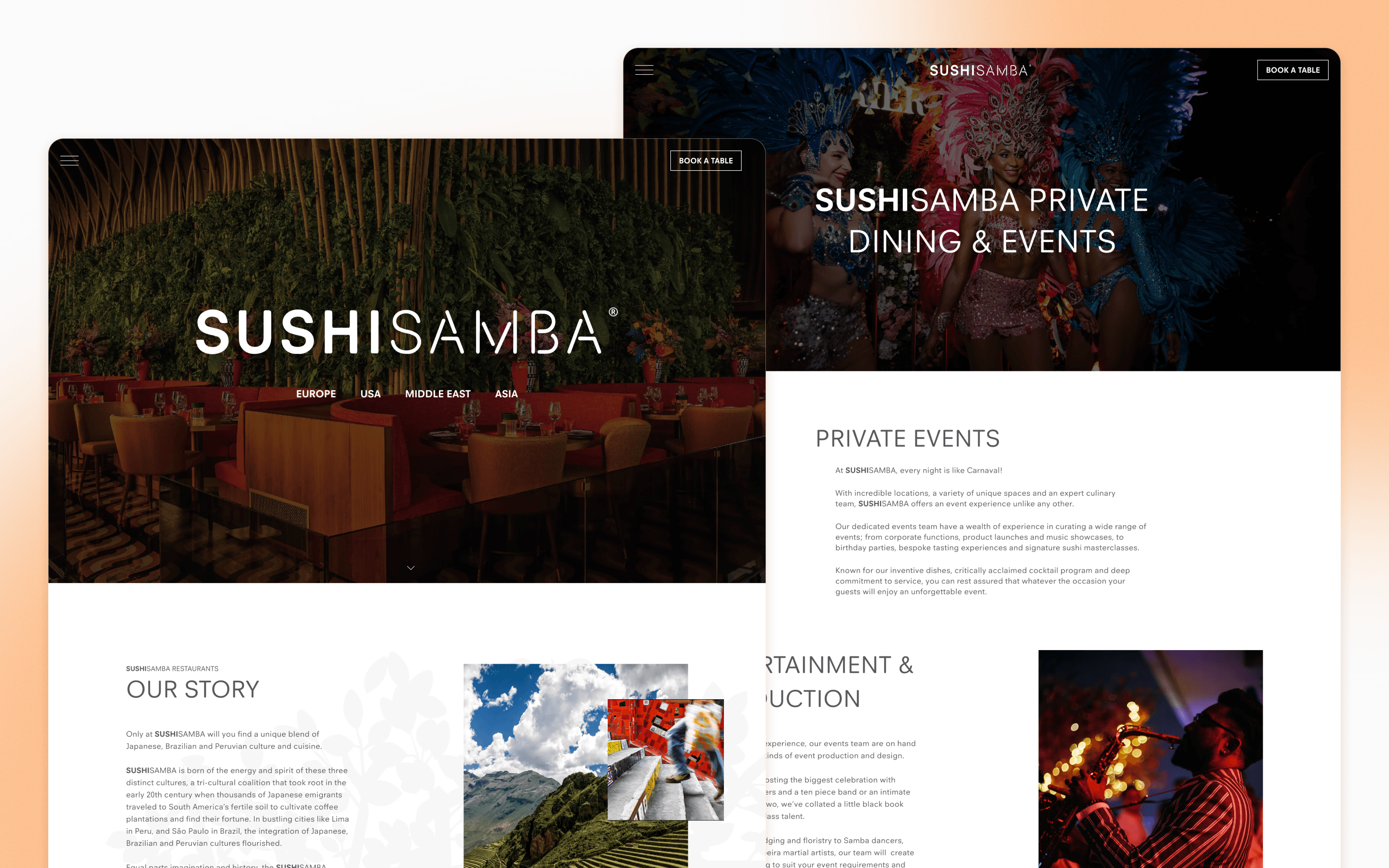 SUSHISAMBA Restaurant Website Design by Propeller