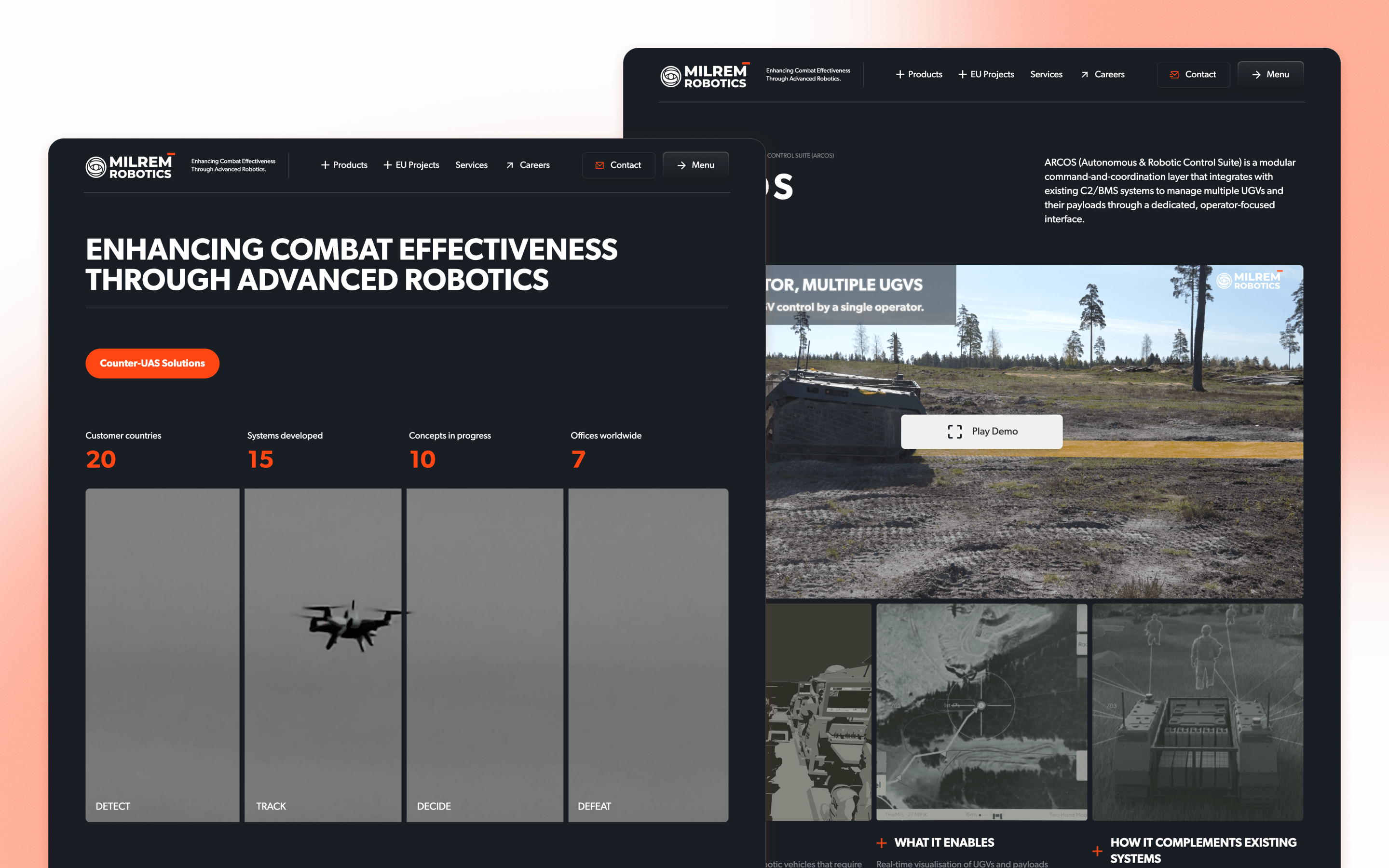 Milrem Robotics Website Design by häk agency