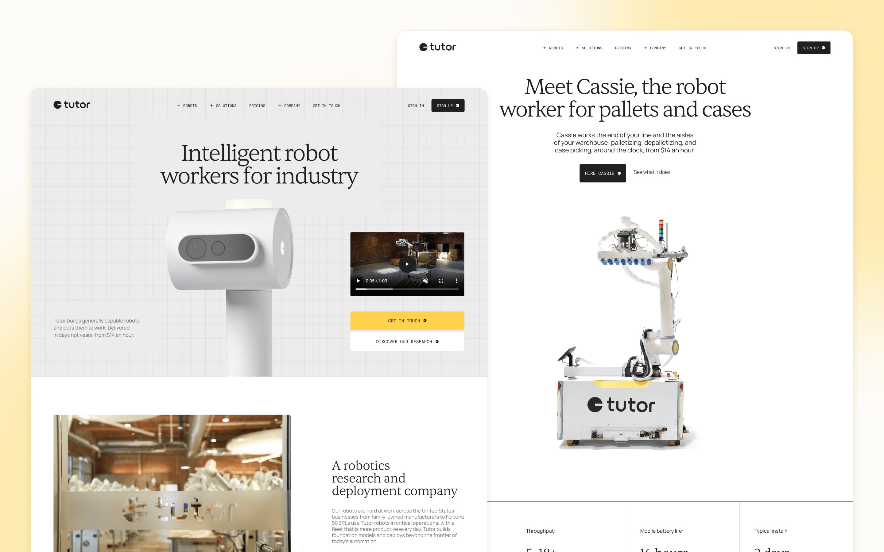 Tutor Intelligence Robotics Website Design by Zypsy