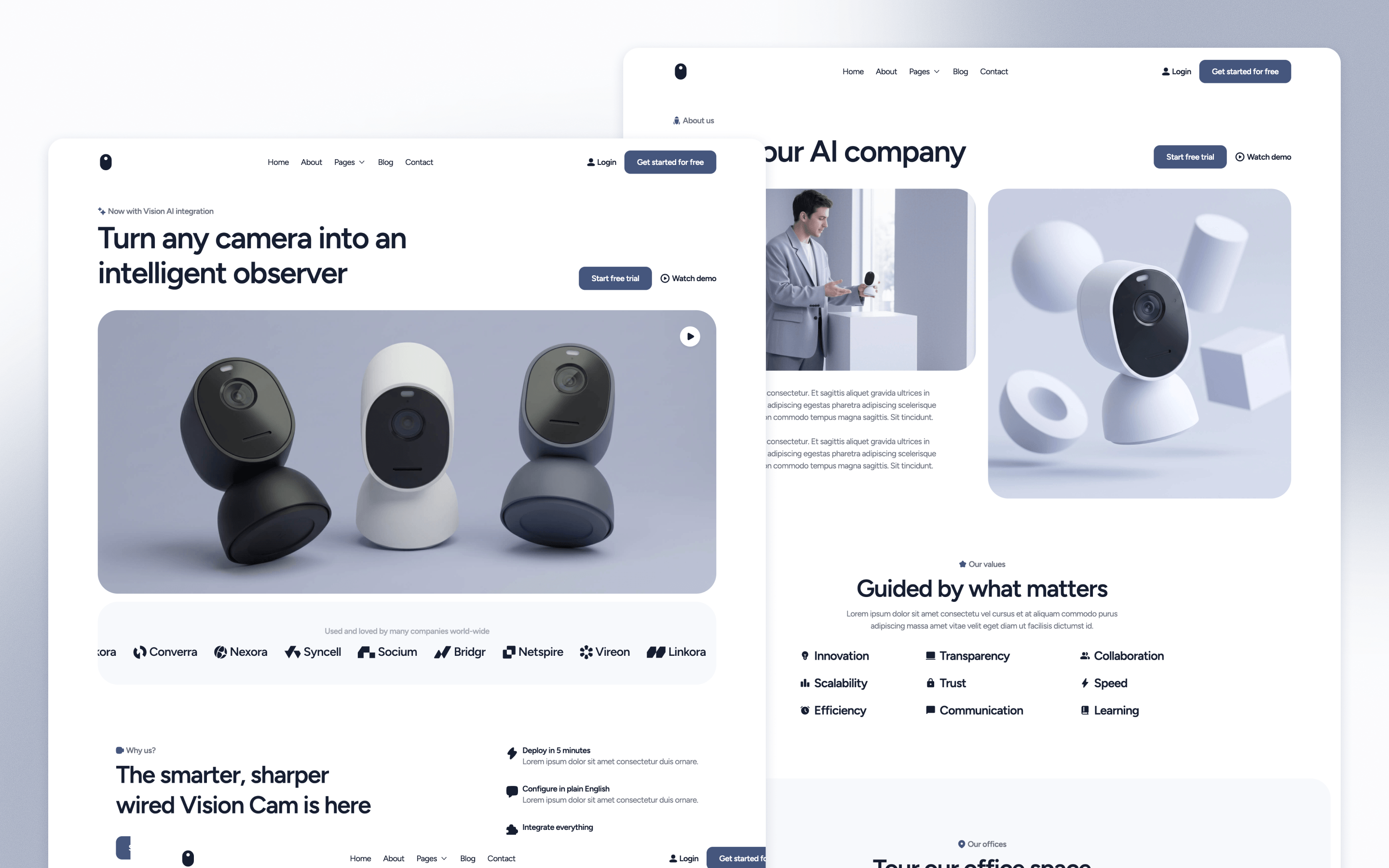 VisionIO Connected Devices Website Template by BRIX Agency