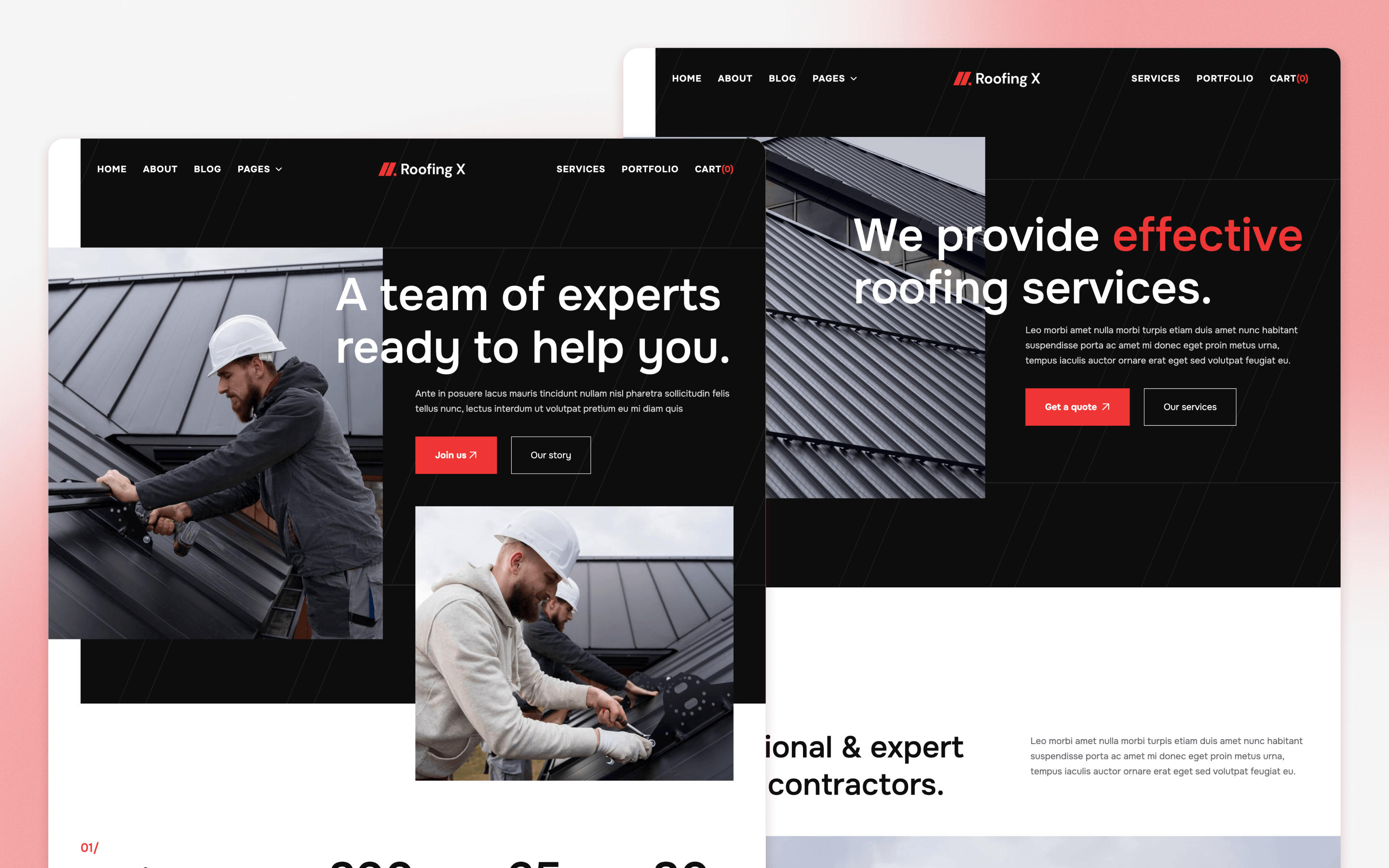 Roofing X Roofing Website Template by BRIX Agency