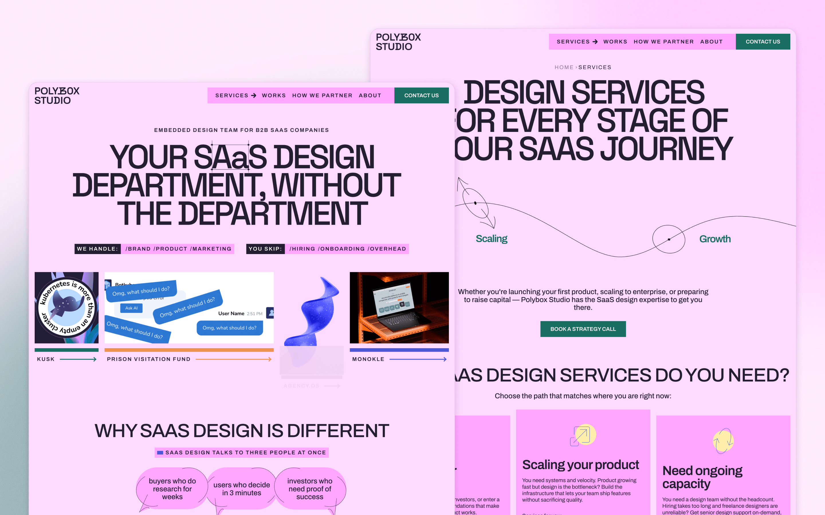 Polybox Studio SaaS design services website