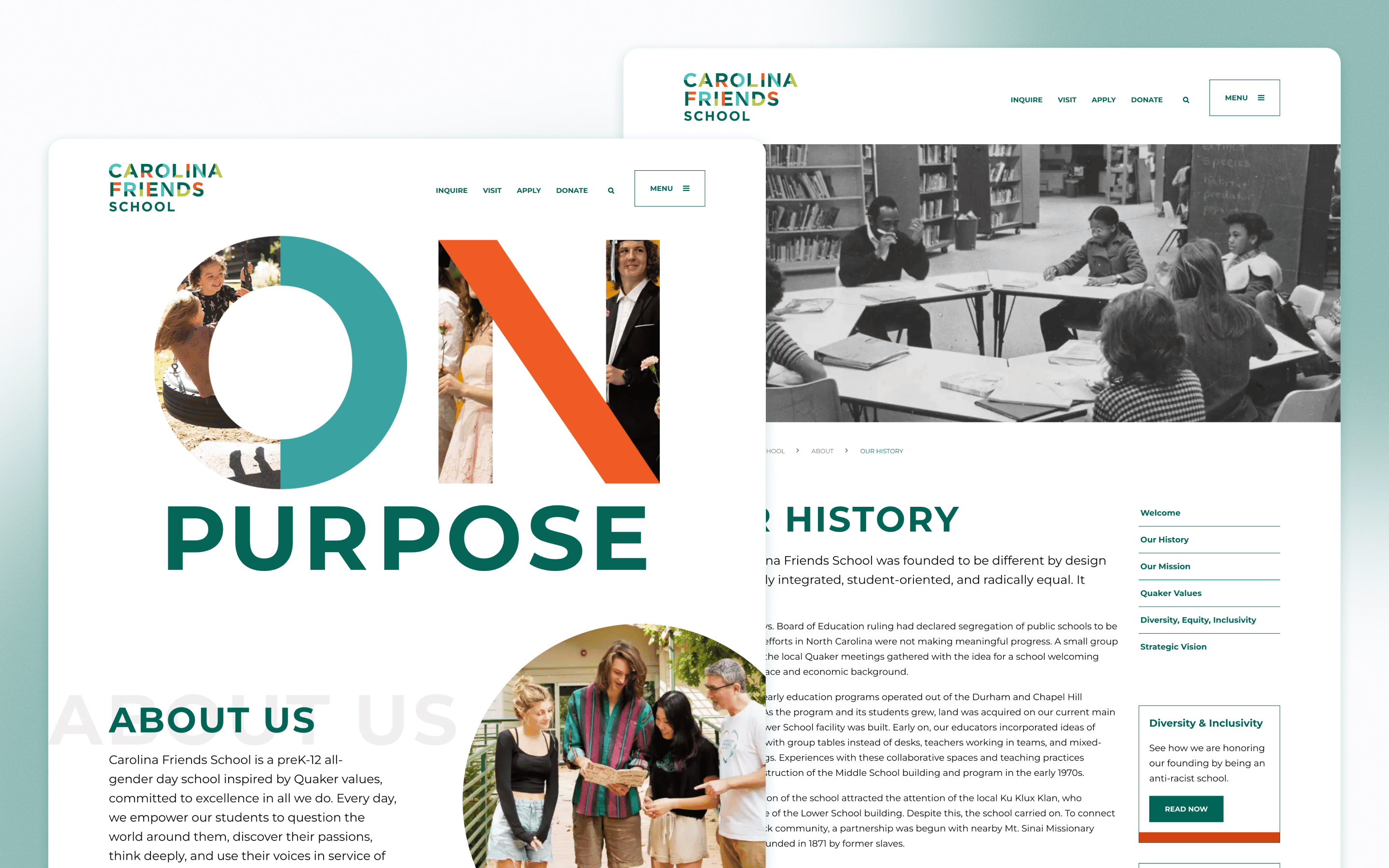 Carolina Friends School Website Design by Mission Minded