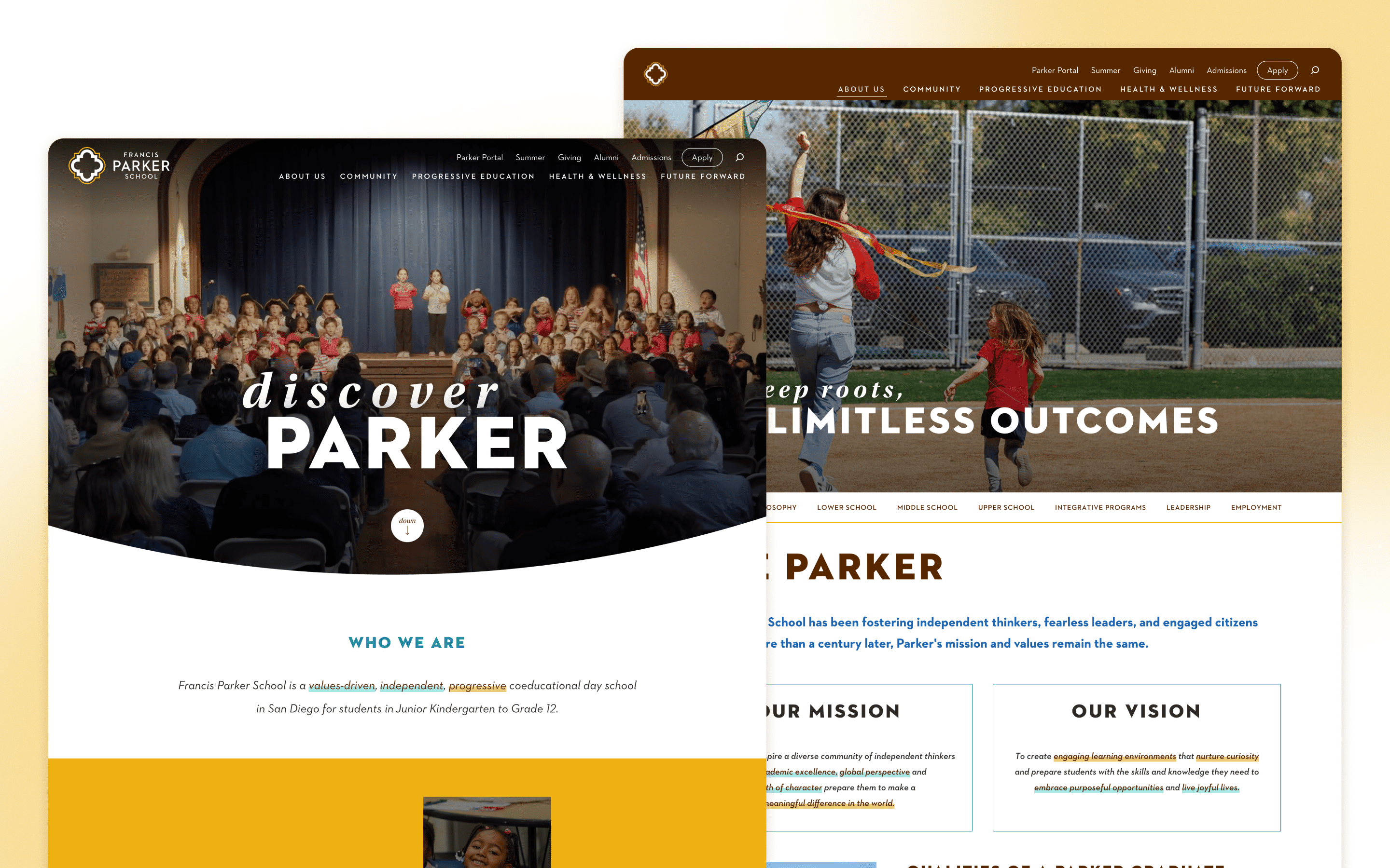 Francis Parker School Website Design by Finalsite