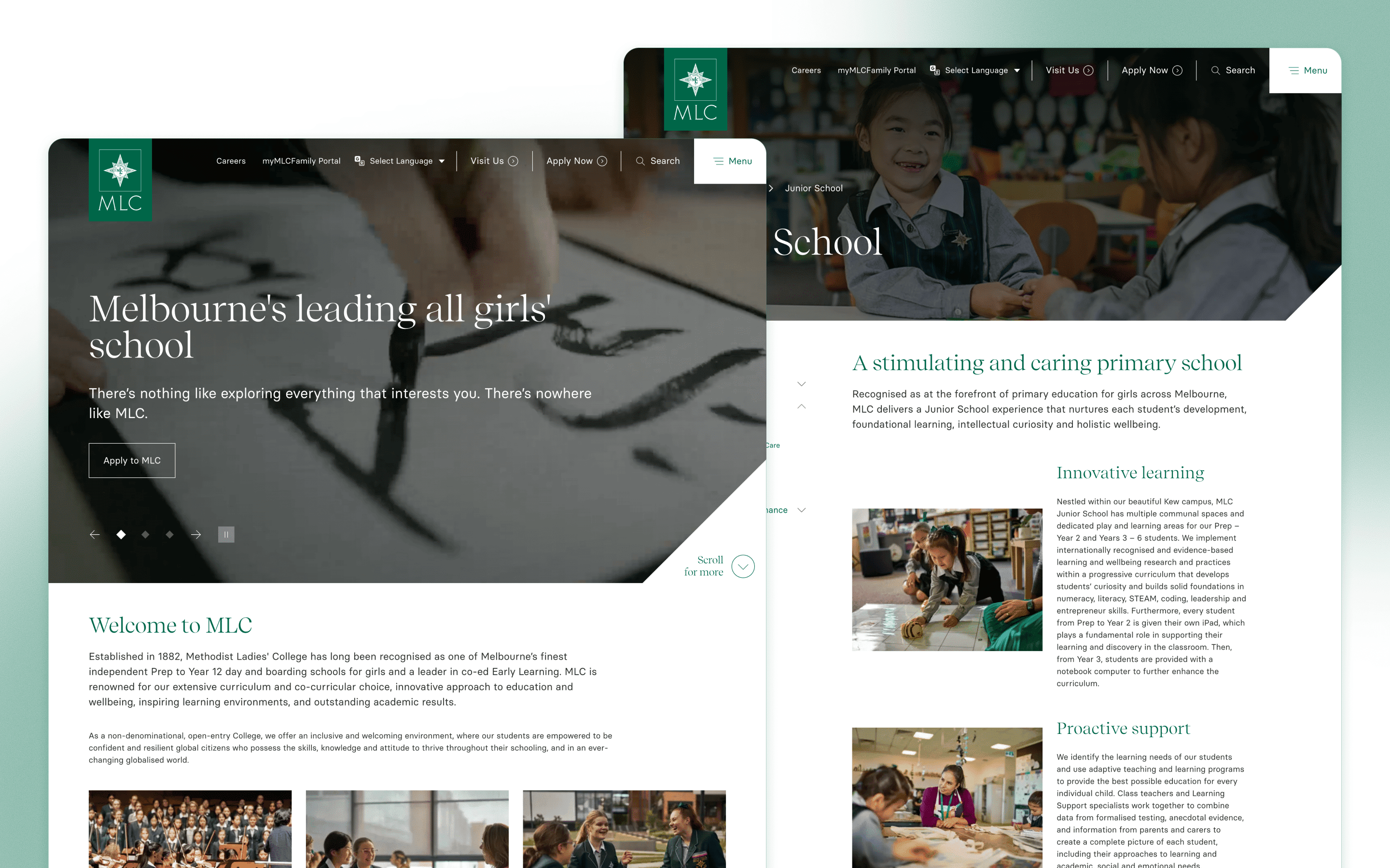 Methodist Ladies' College School Website Design by Studio Bravo