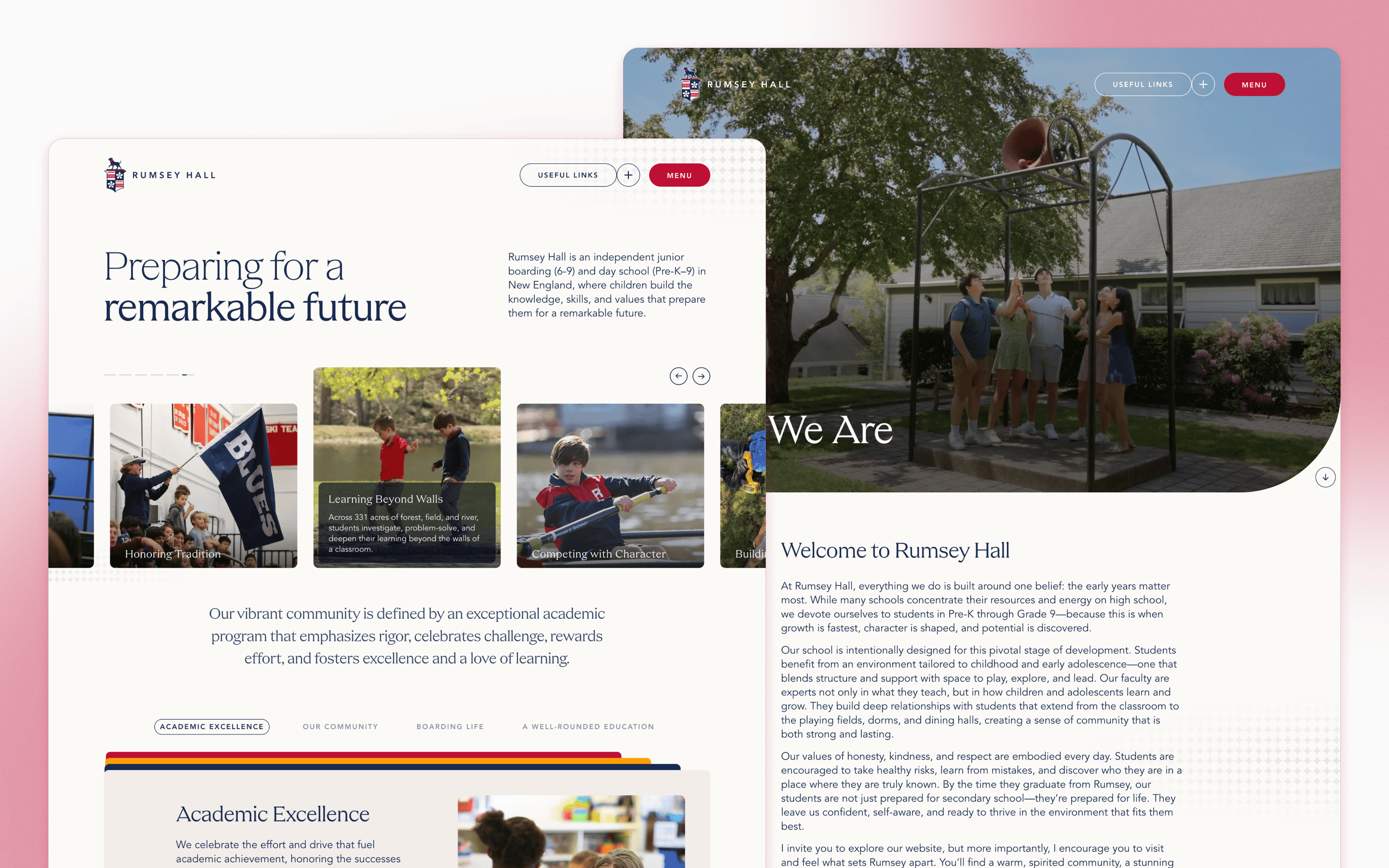 Rumsey Hall School Website Design by The Web Kitchen