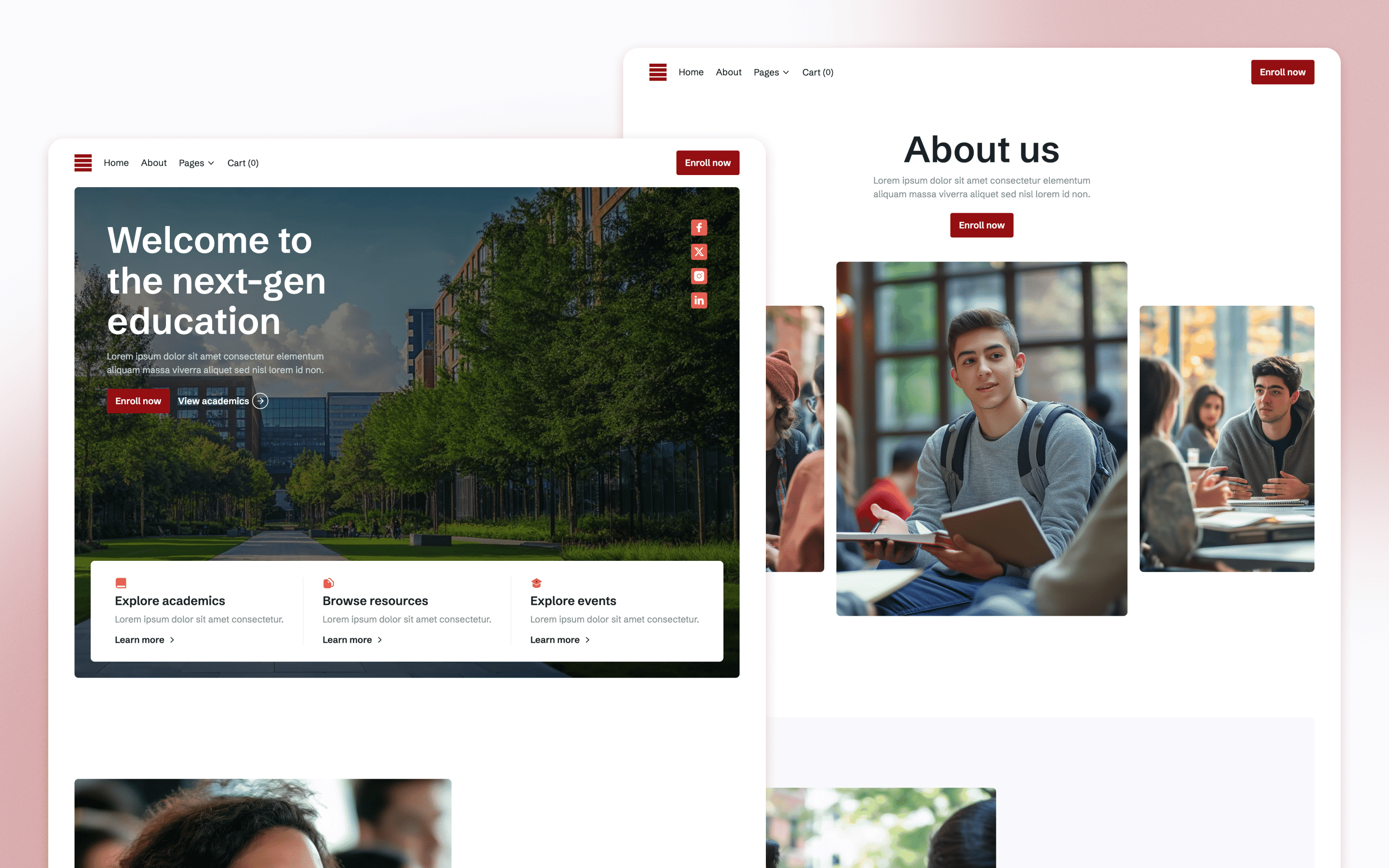 University Campus University Website Template by BRIX Agency
