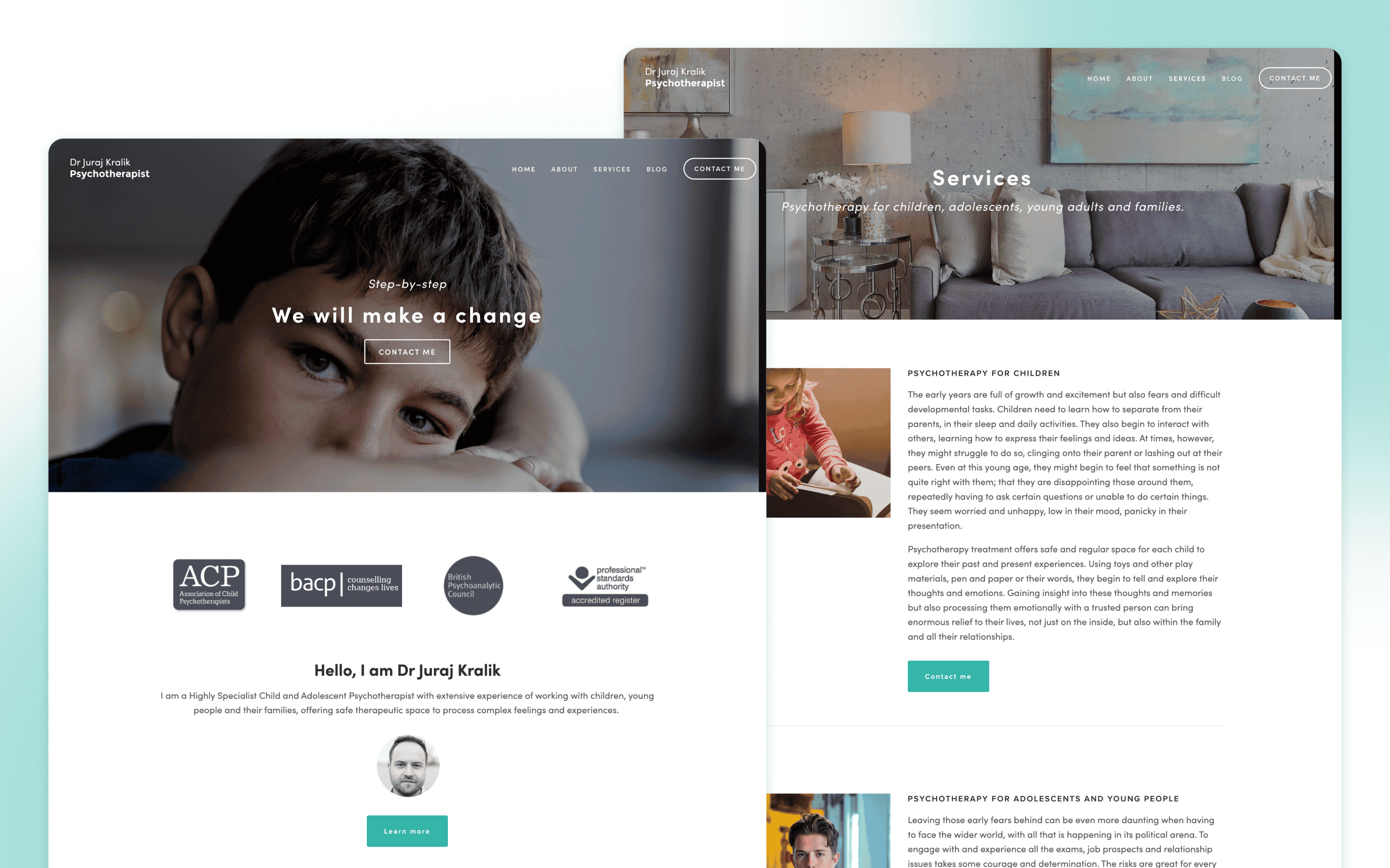 Dr Juraj Kralik Therapist Website Design by SQSP Agency