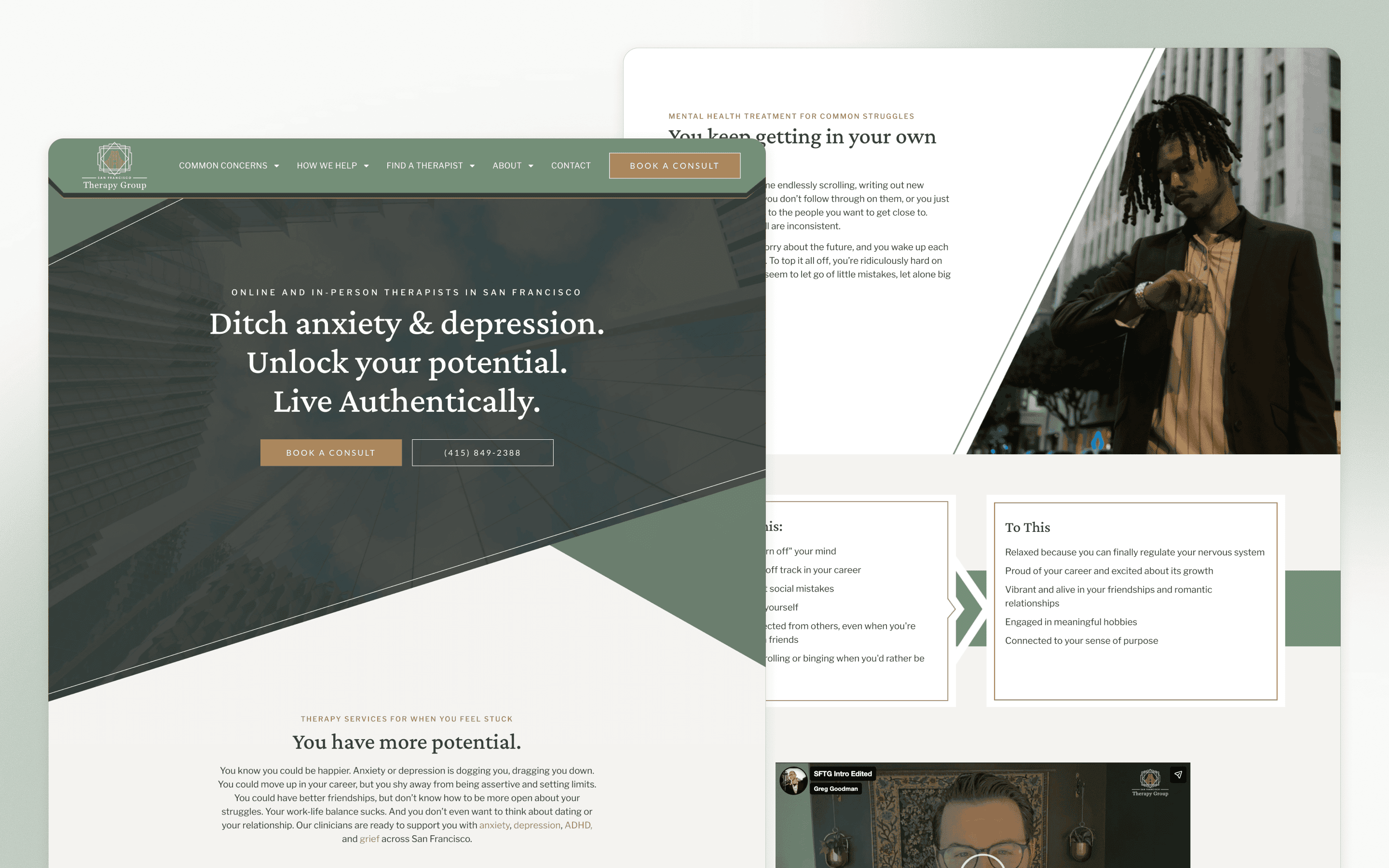 SF Therapy Group Therapist Website Design by Goodman Creatives