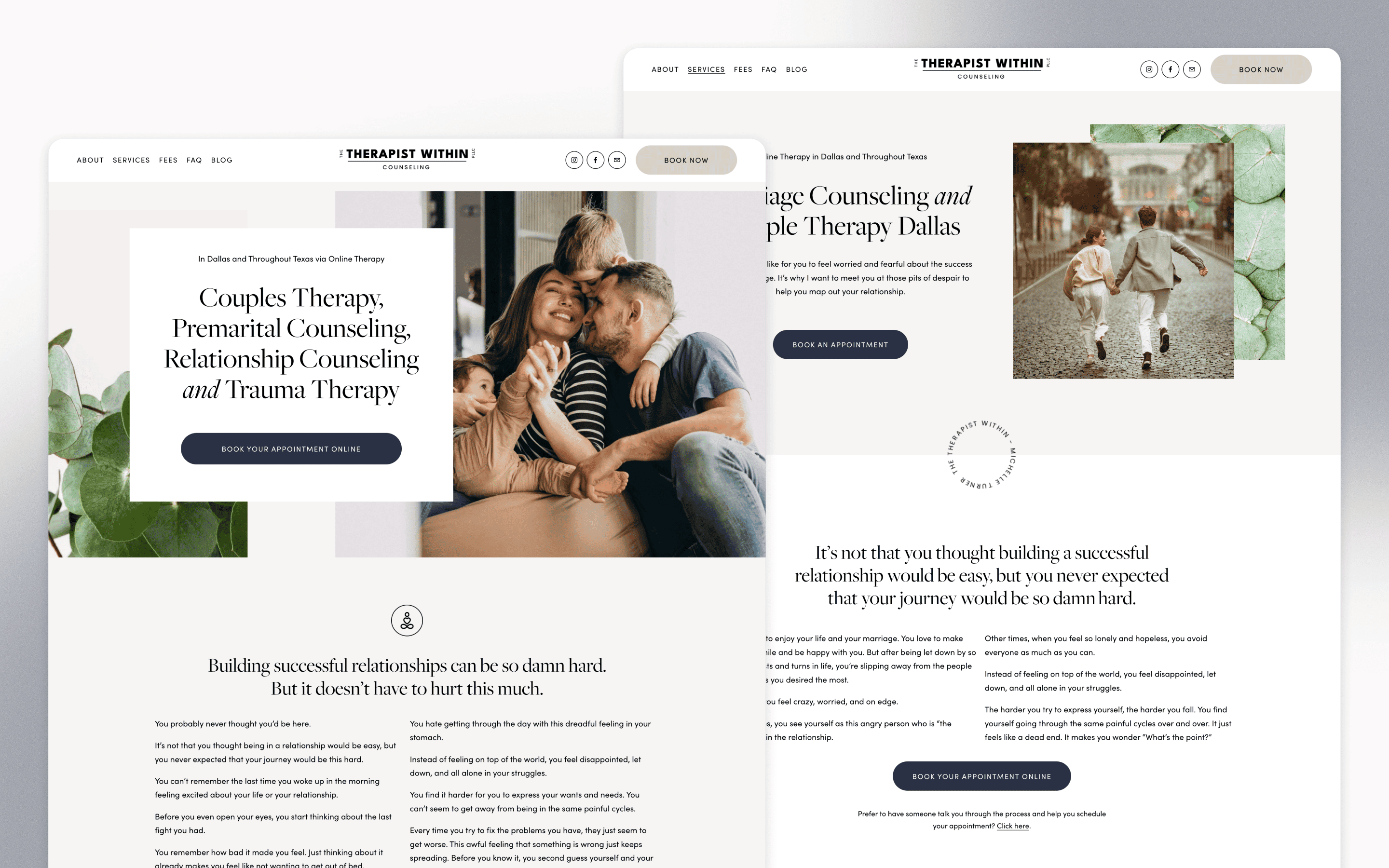 The Therapist Within Therapist Website Design by Applet Studio