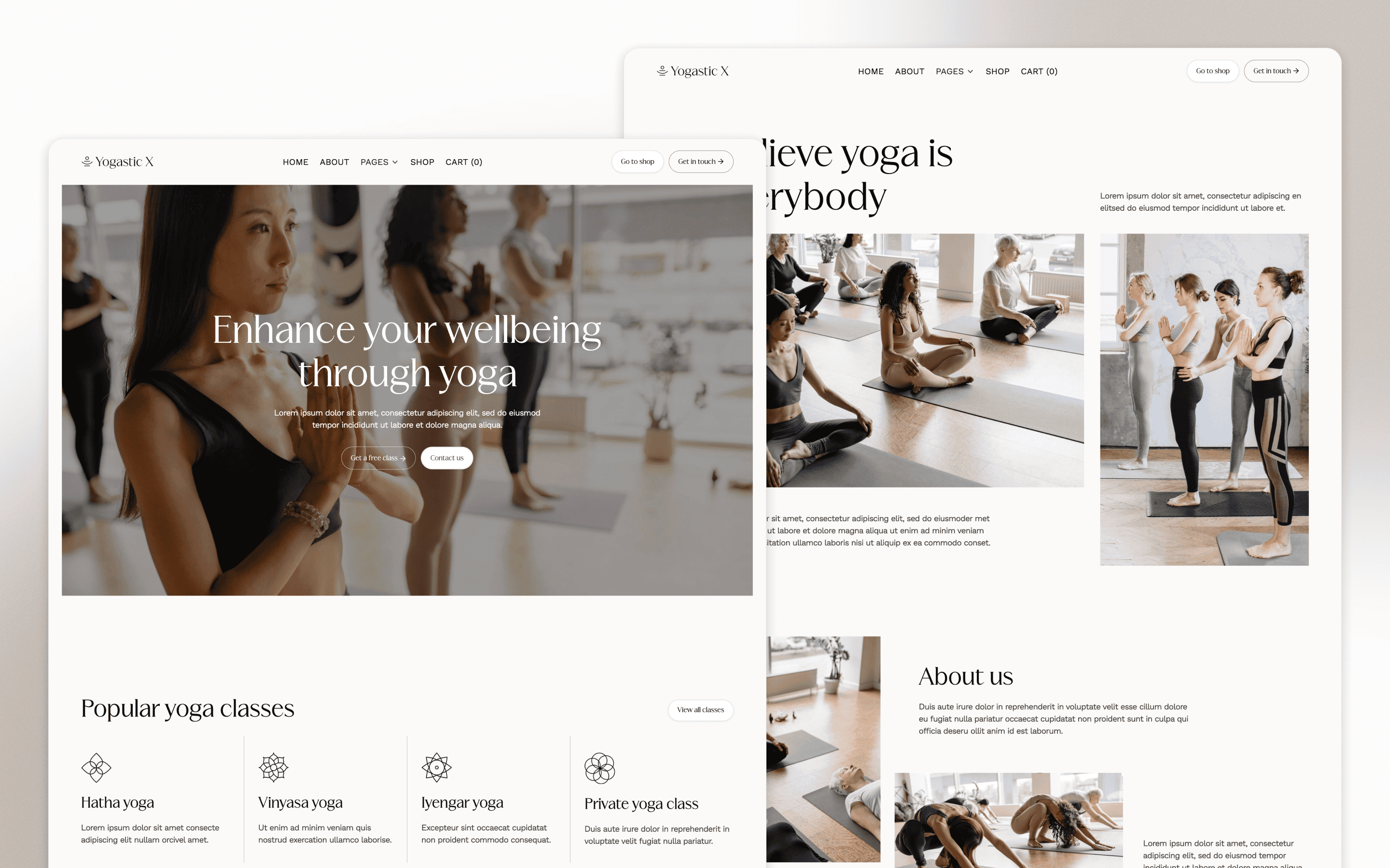 Yogastic X Yoga and Wellness Website Template by BRIX Agency