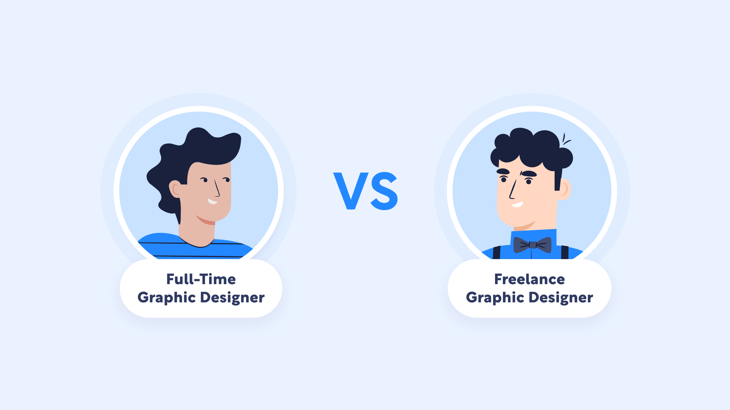 Freelance vs full-time graphic designer comparison