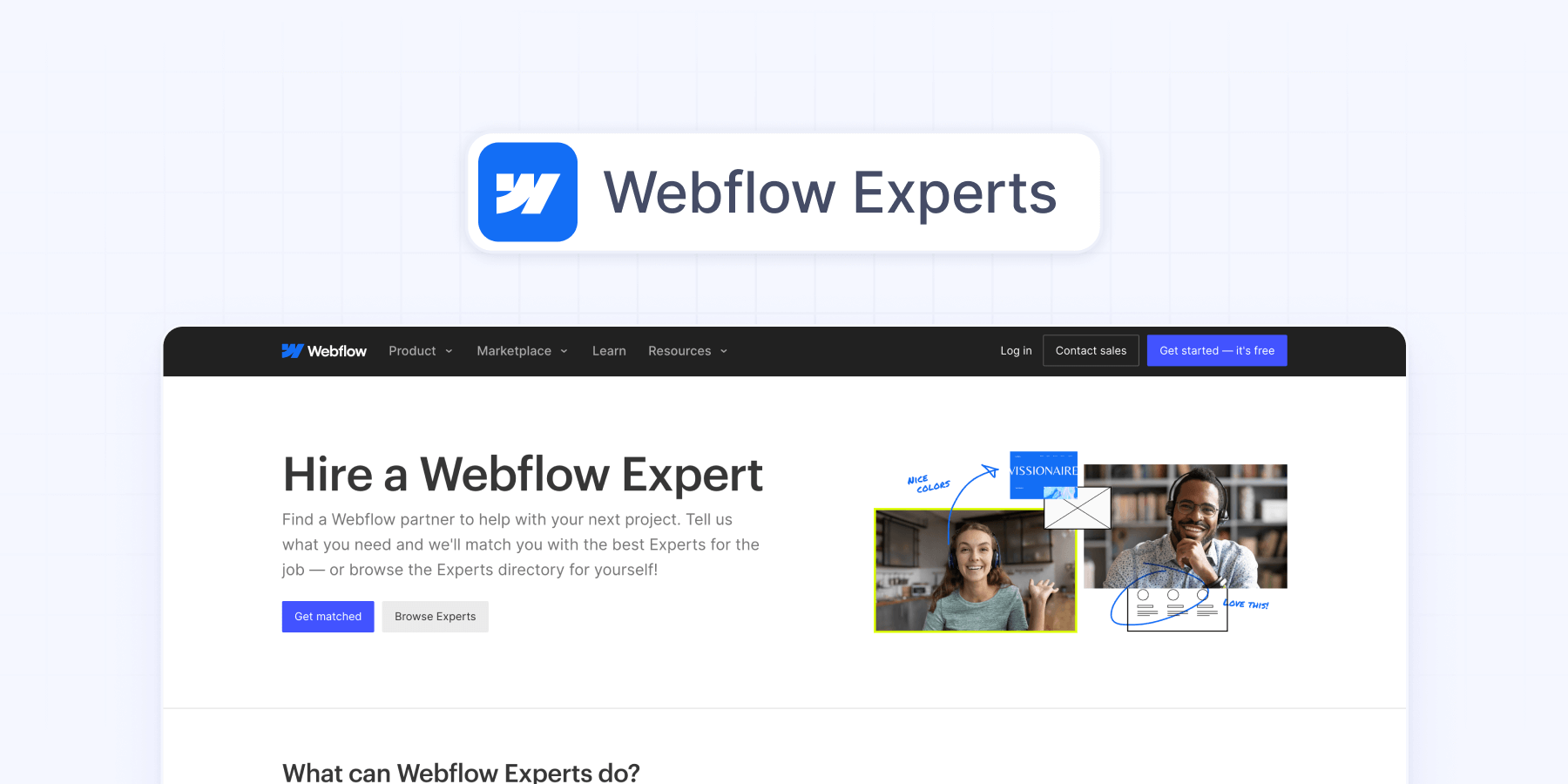 Find Webflow Agencies on the Webflow Experts Marketplace