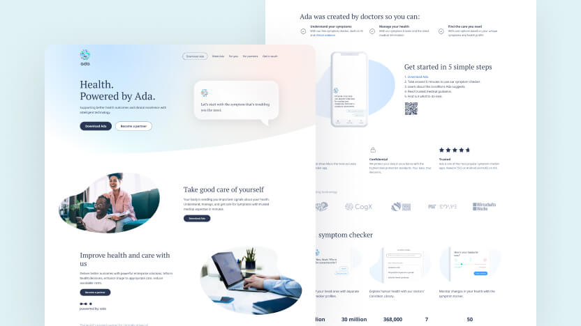 Ada Top AI Healthcare Web Design