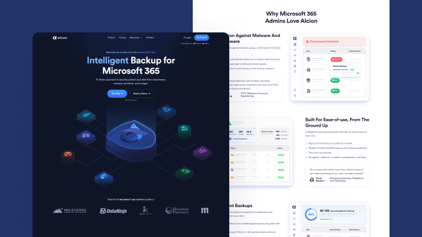 Alcion Top AI Cybersecurity Web Design