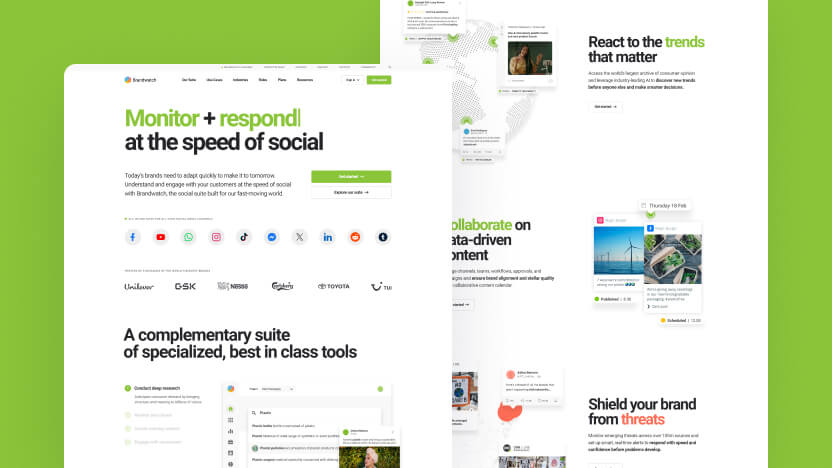 Brandwatch Top AI Sentiment Analysis Web Design