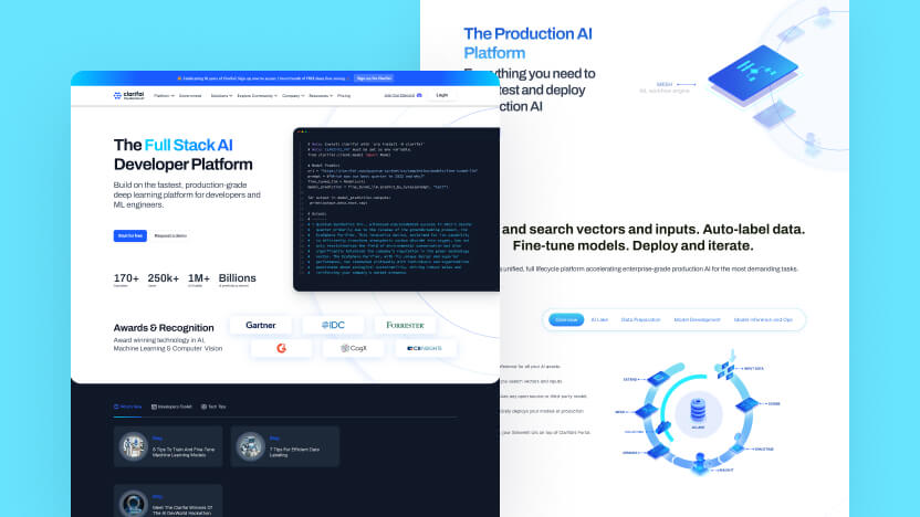 Clarifai Top AI Computer Vision Web Design