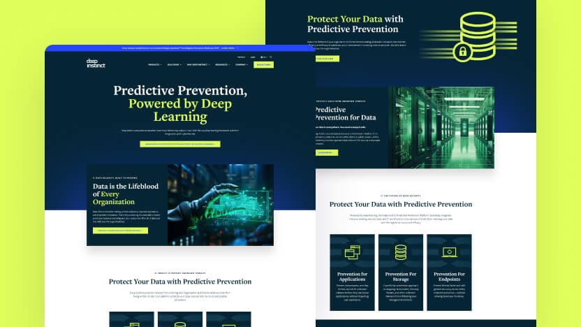Deep Instinct Top AI Cybersecurity Web Design