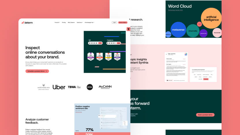 Determ Top AI Sentiment Analysis Web Design