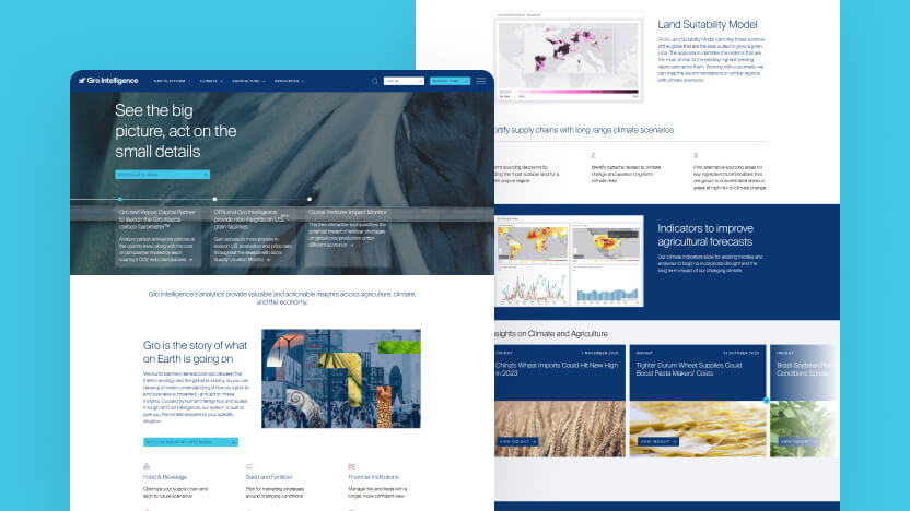 Gro Intelligence Top AI Agricultural Web Design