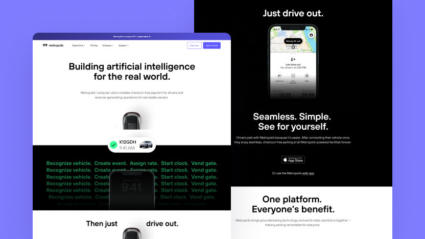 Metropolis Top AI Computer Vision Web Design
