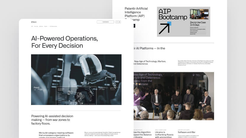 Palantir Top AI Web Design