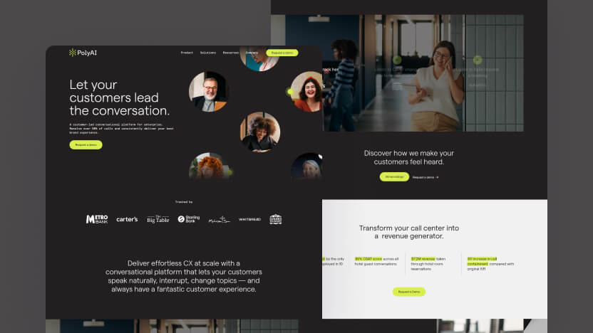 PolyAI Top AI Speech Recognition Web Design